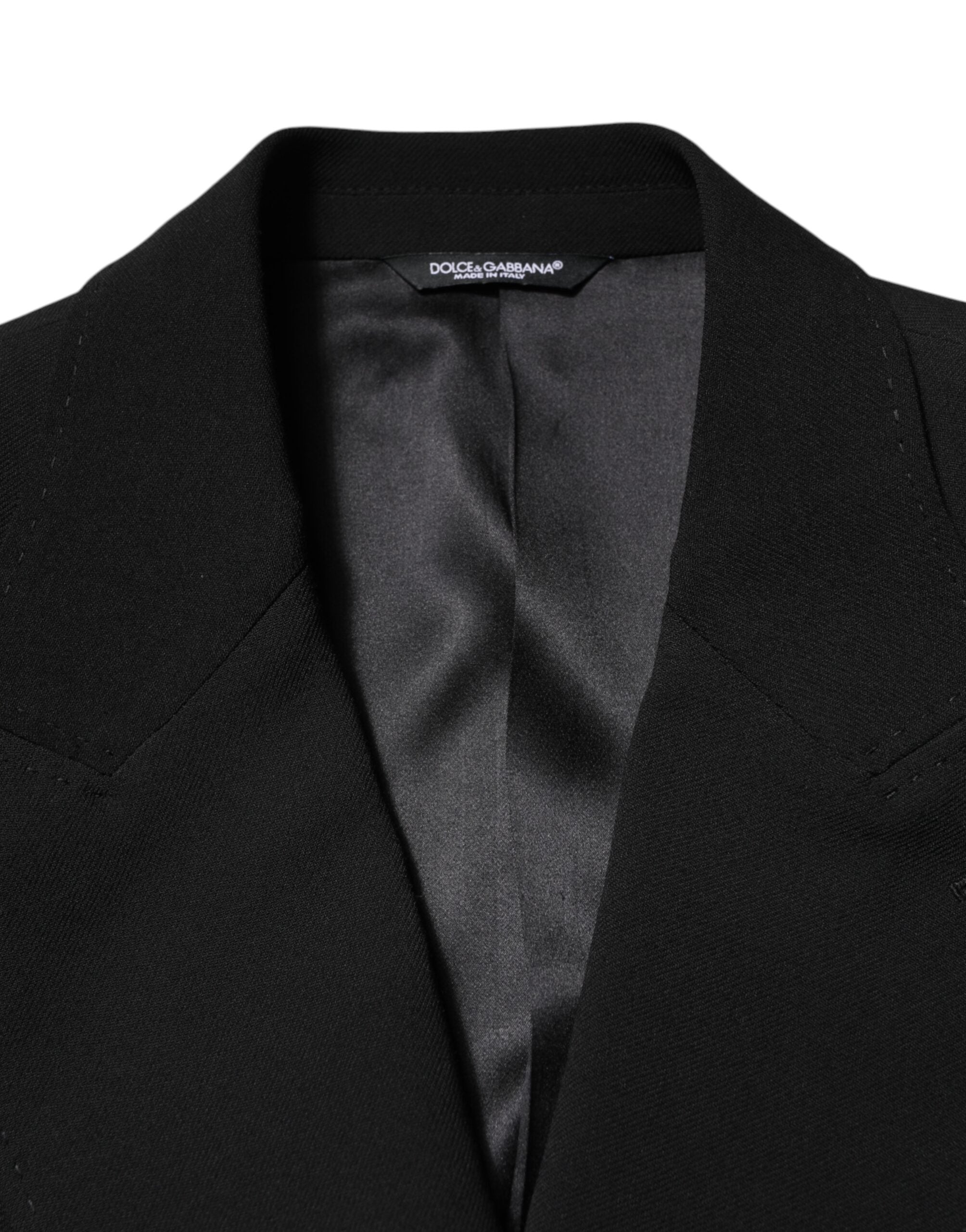 Dolce & Gabbana Schwarzer SICILIA Doppelreihiger Mantel Blazer-5