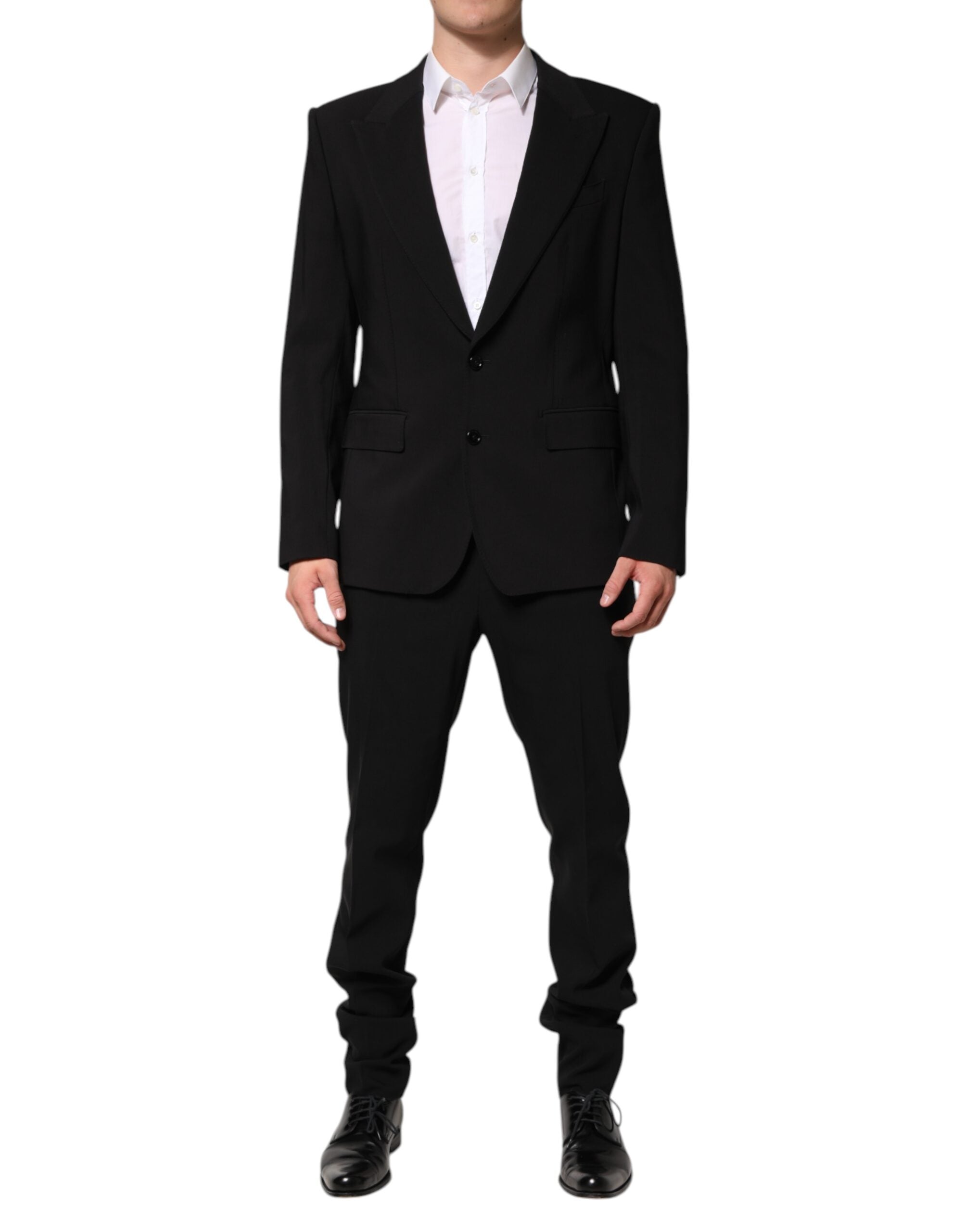 Dolce & Gabbana Black single-breasted 2-piece cotton suit-2