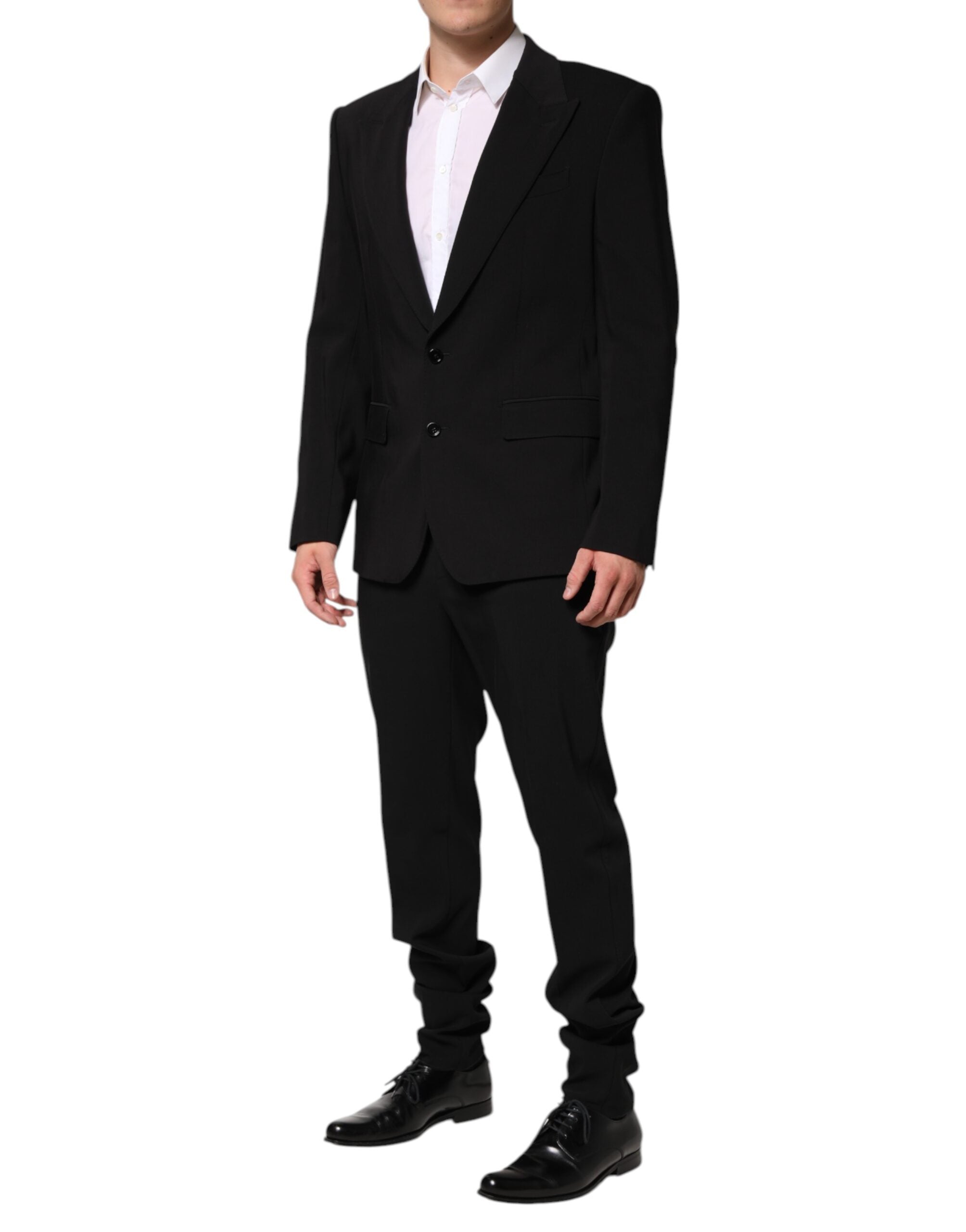 Dolce & Gabbana Black single-breasted 2-piece cotton suit-3