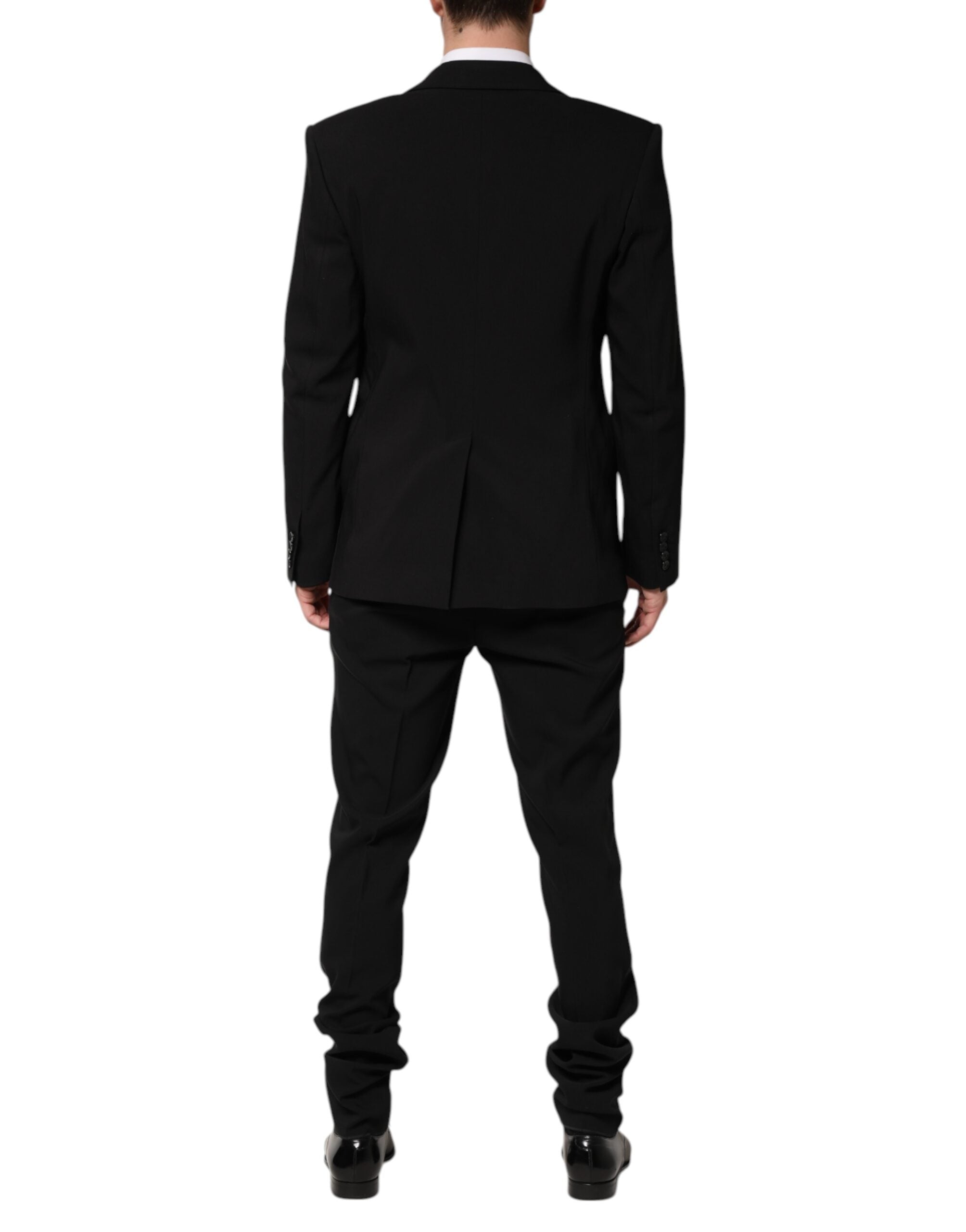 Dolce & Gabbana Black single-breasted 2-piece cotton suit-4