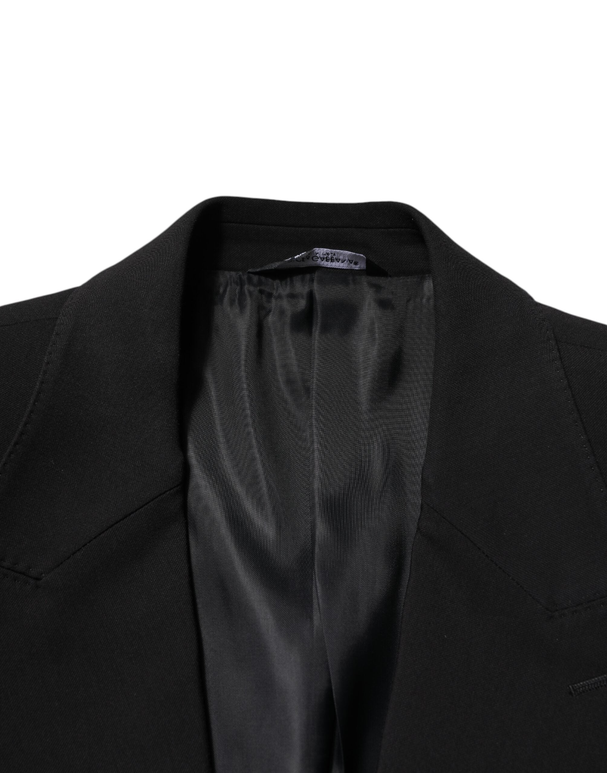 Dolce & Gabbana Black single-breasted 2-piece cotton suit-5