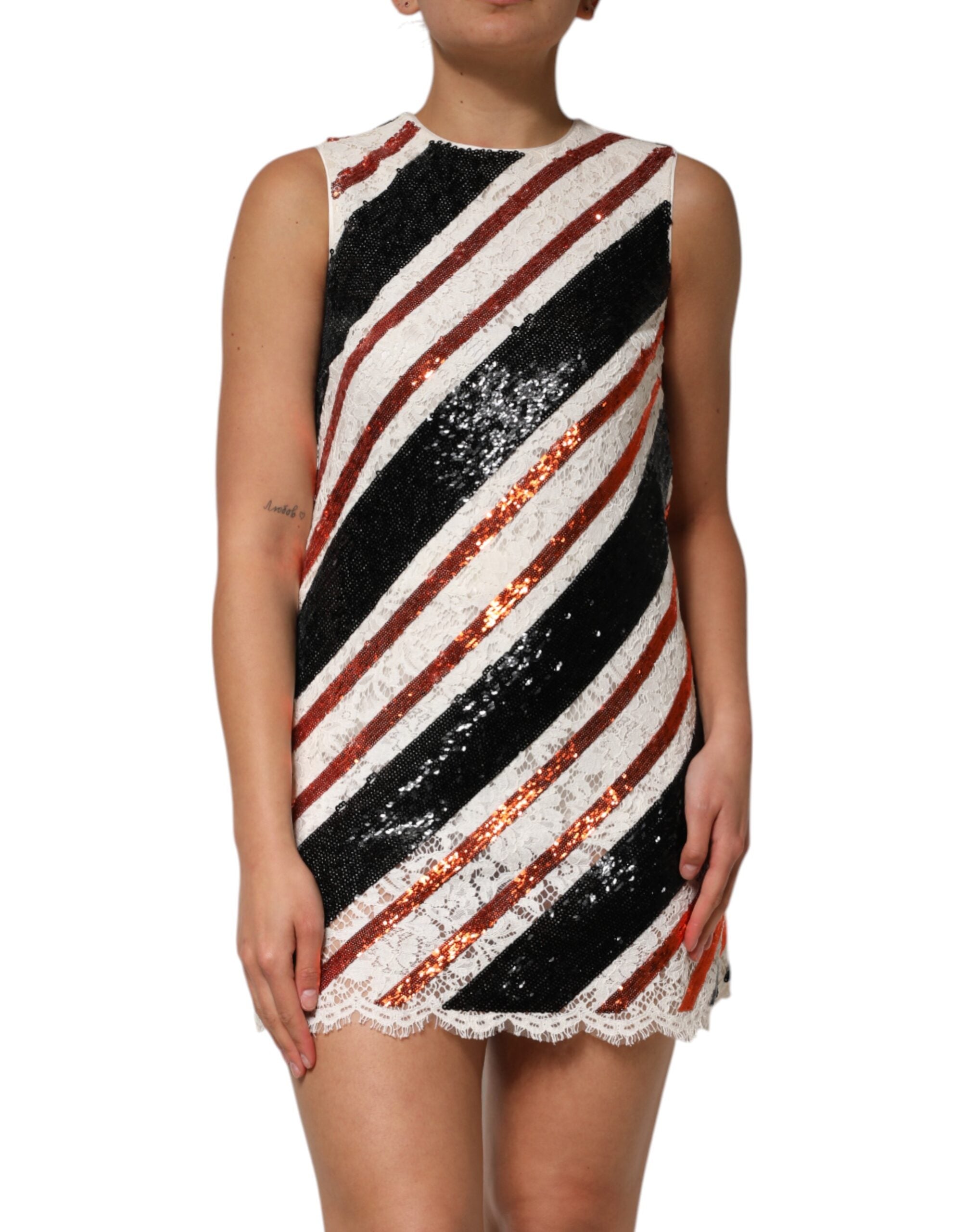 Dolce & Gabbana Multicolor Sequin Embellished Sheath Dress-1