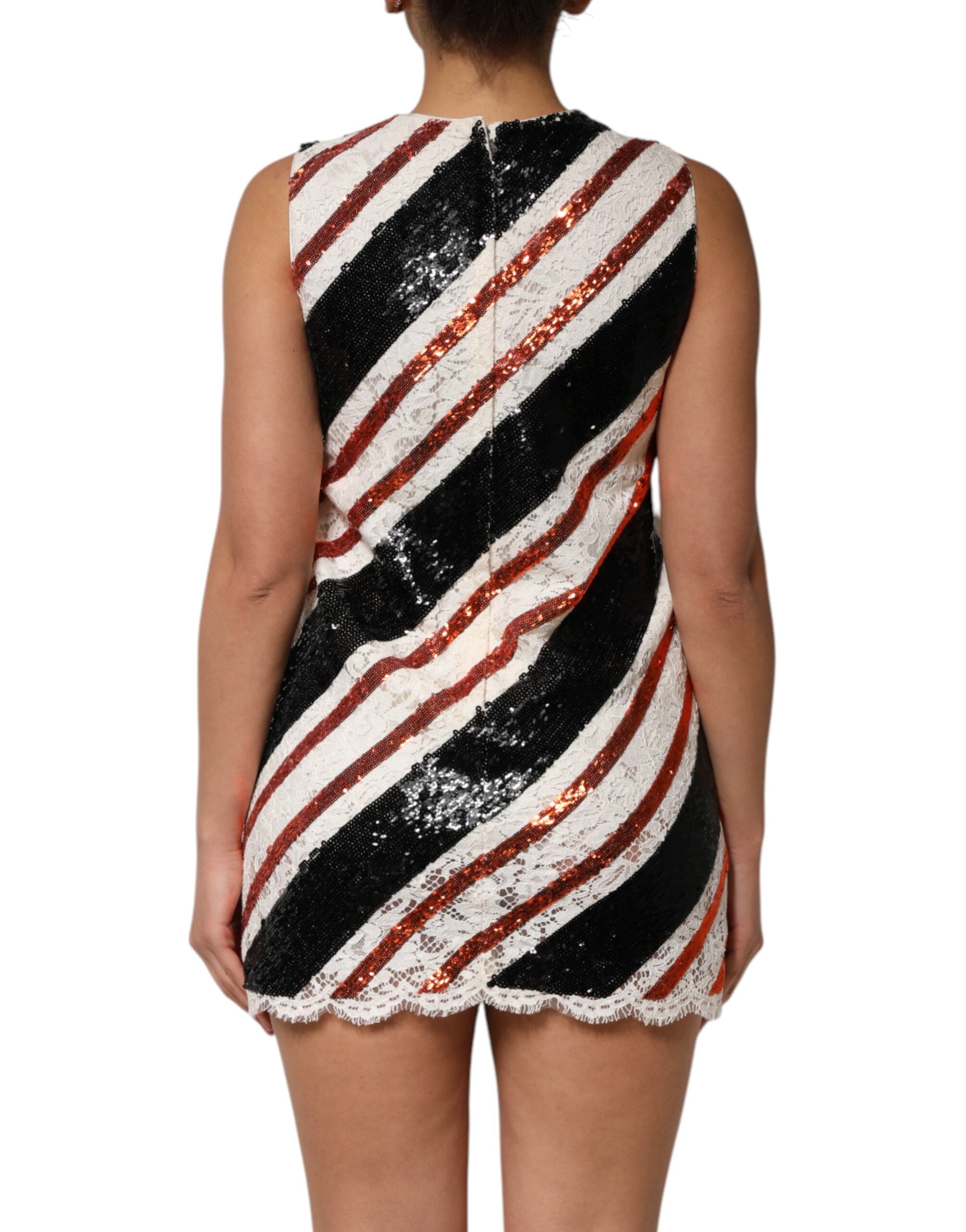Dolce & Gabbana Multicolor Sequin Embellished Sheath Dress-4