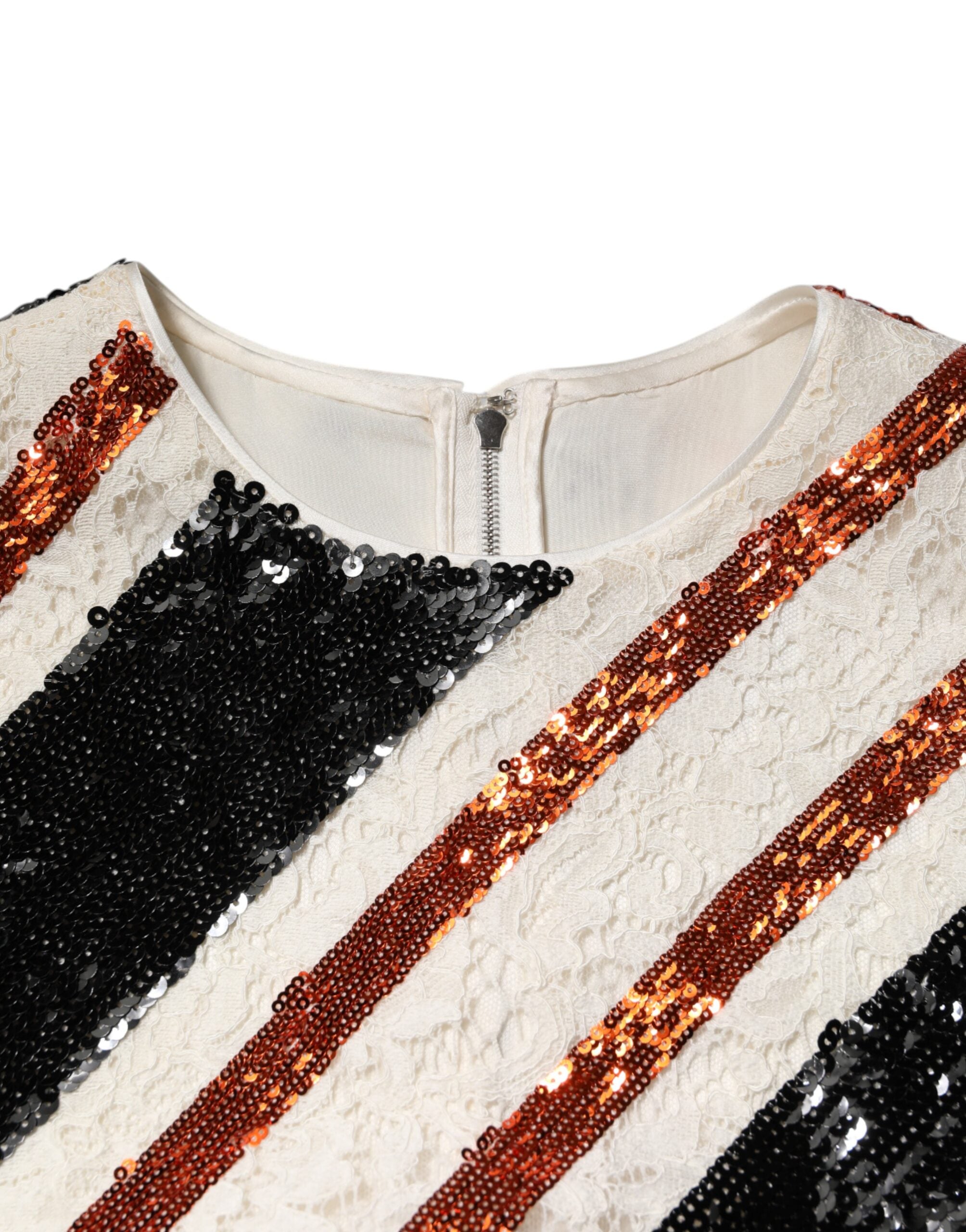 Dolce & Gabbana Multicolor Sequin Embellished Sheath Dress-5
