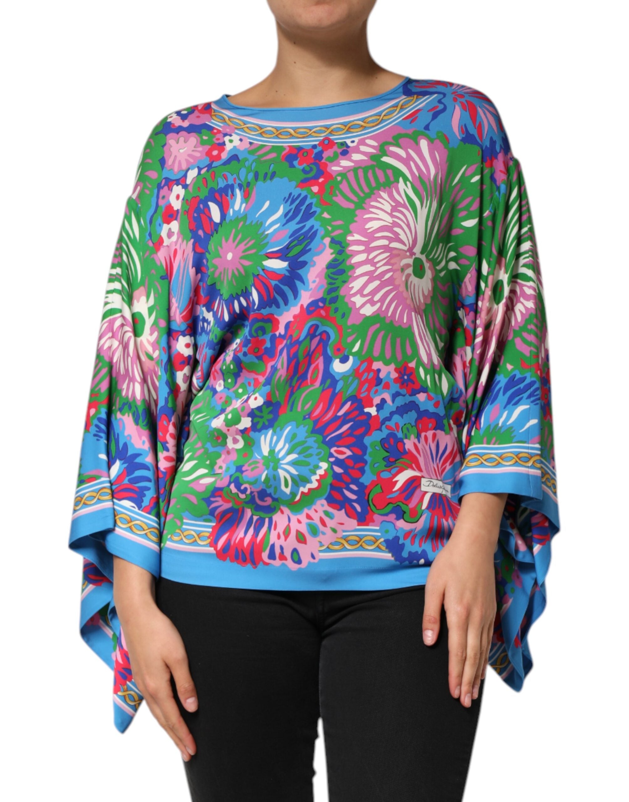 Blusa túnica con estampado floral multicolor de Dolce & Gabbana-2