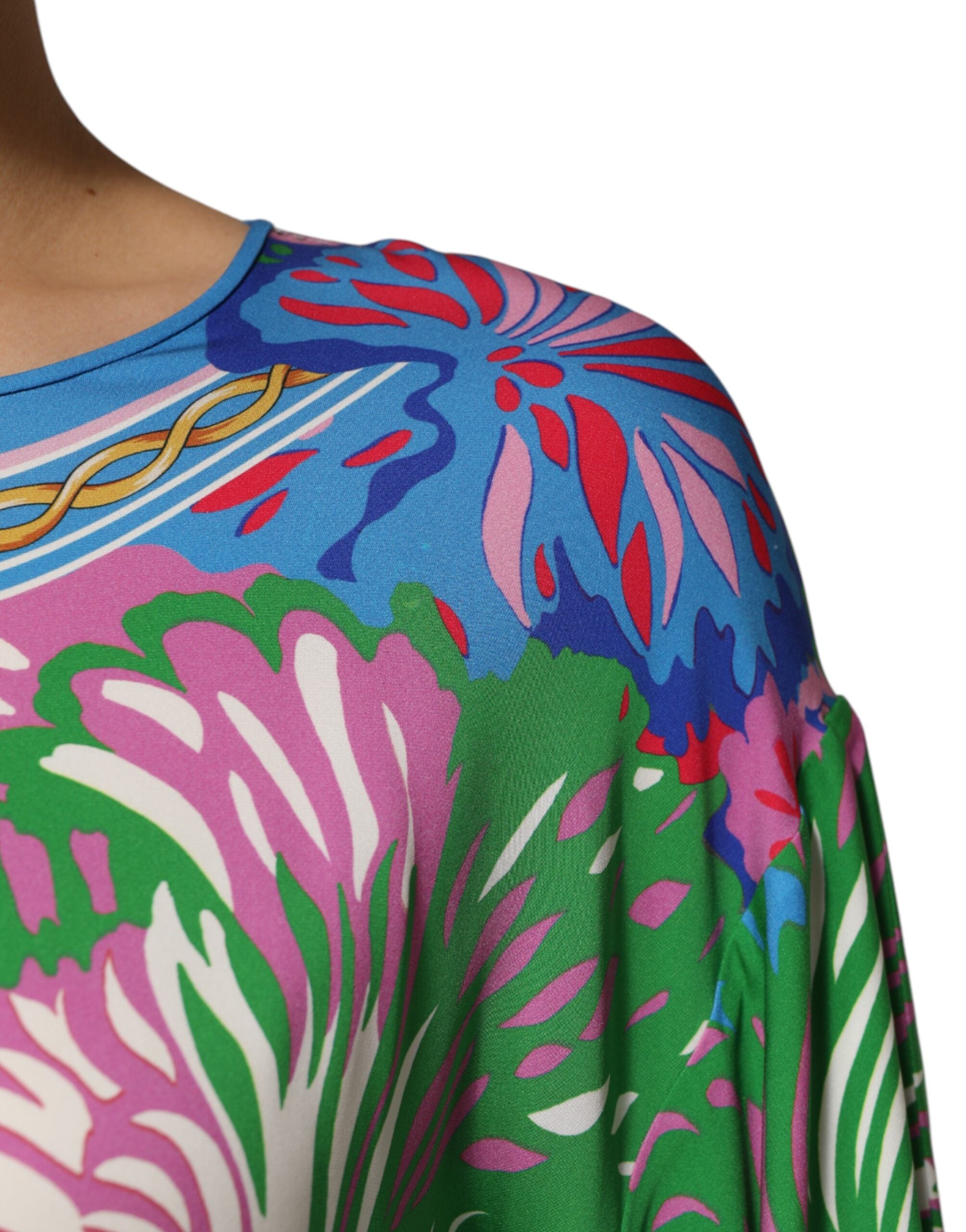 Blusa túnica con estampado floral multicolor de Dolce & Gabbana-5