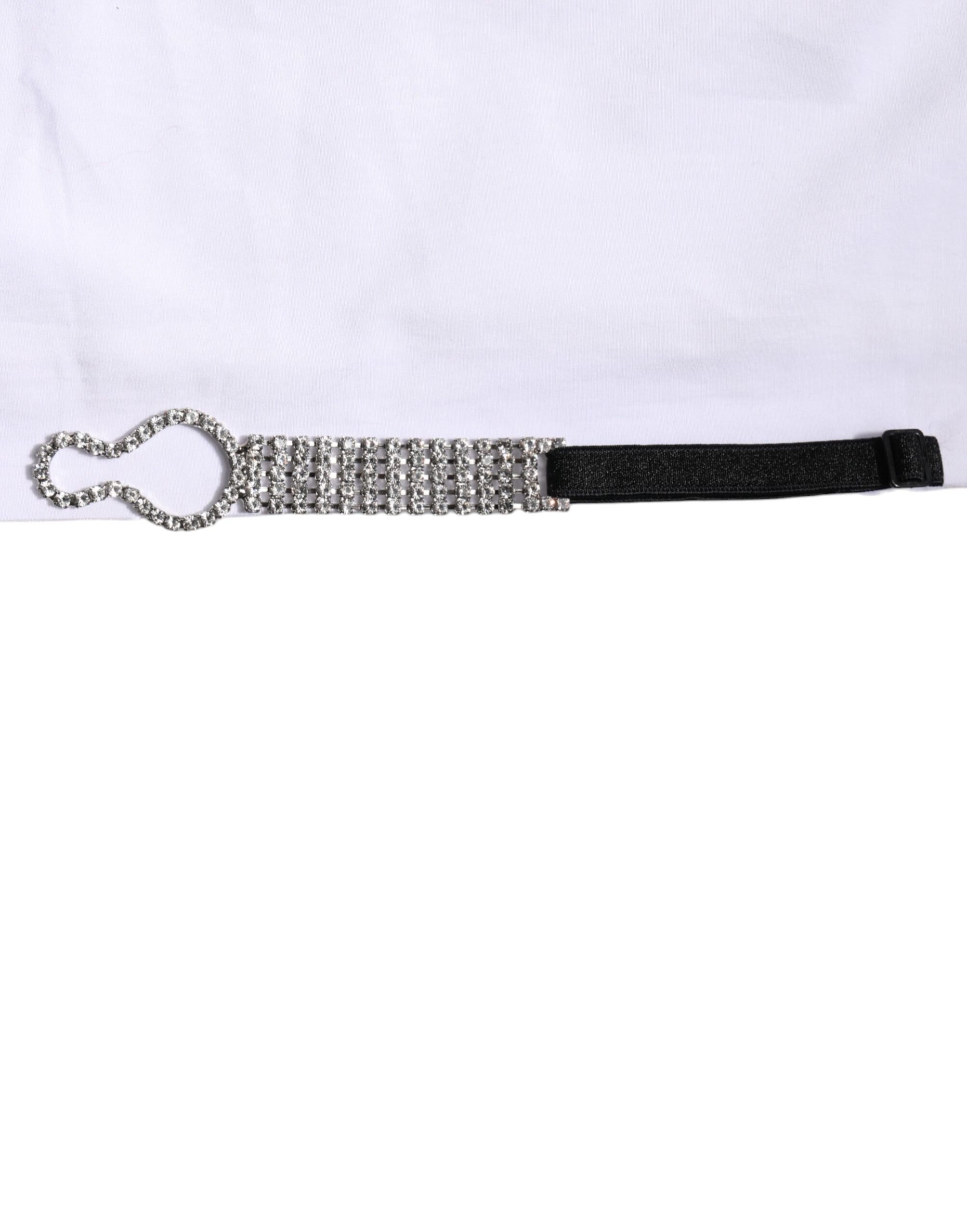 Dolce & Gabbana Weißes kristallverziertes Hemd mit Kragen-7