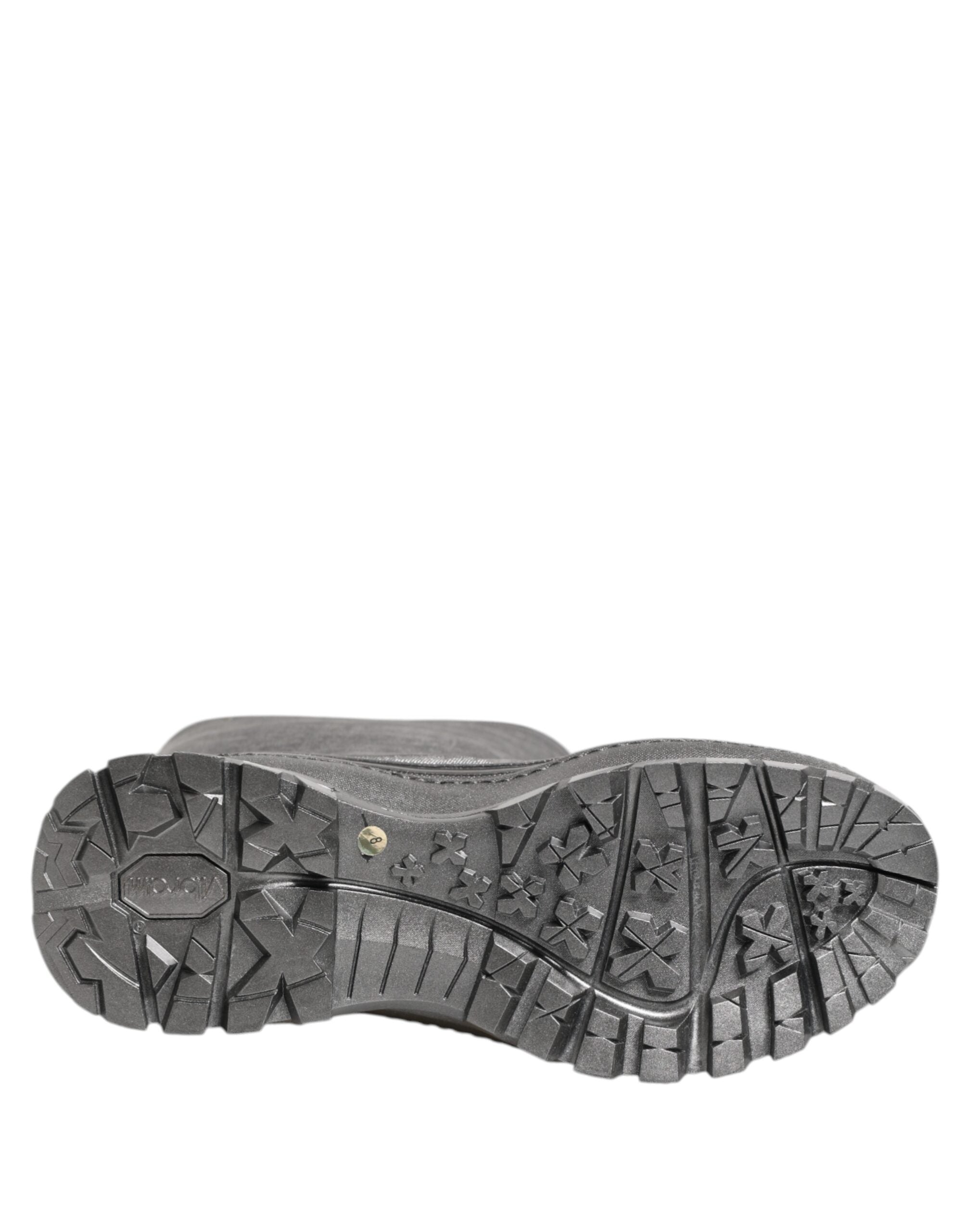 Dolce & Gabbana Metallic Silver Pull On Rain Boots Shoes-8