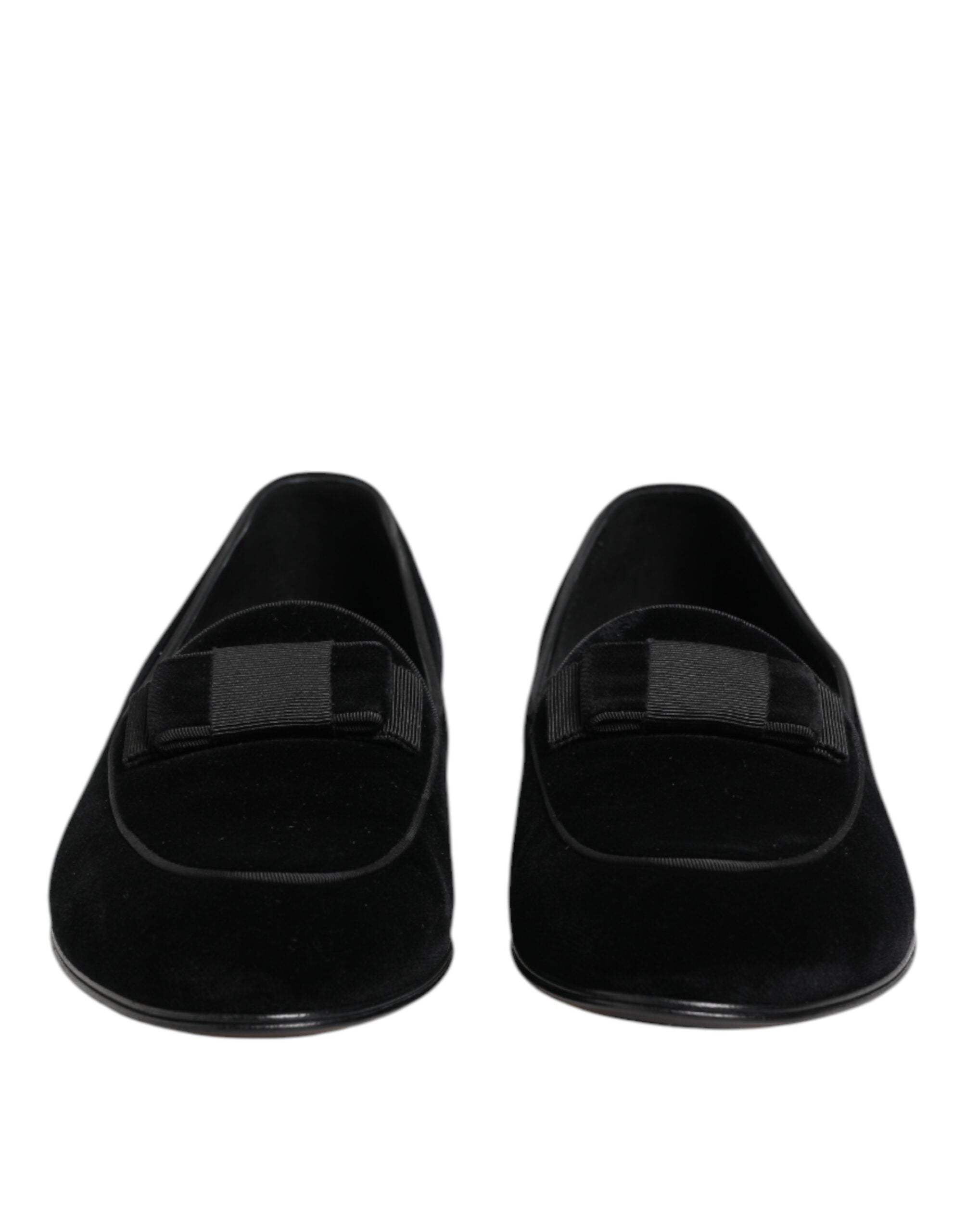 Mocasines de terciopelo negro Dolce & Gabbana, zapatos de vestir formales para hombre-2