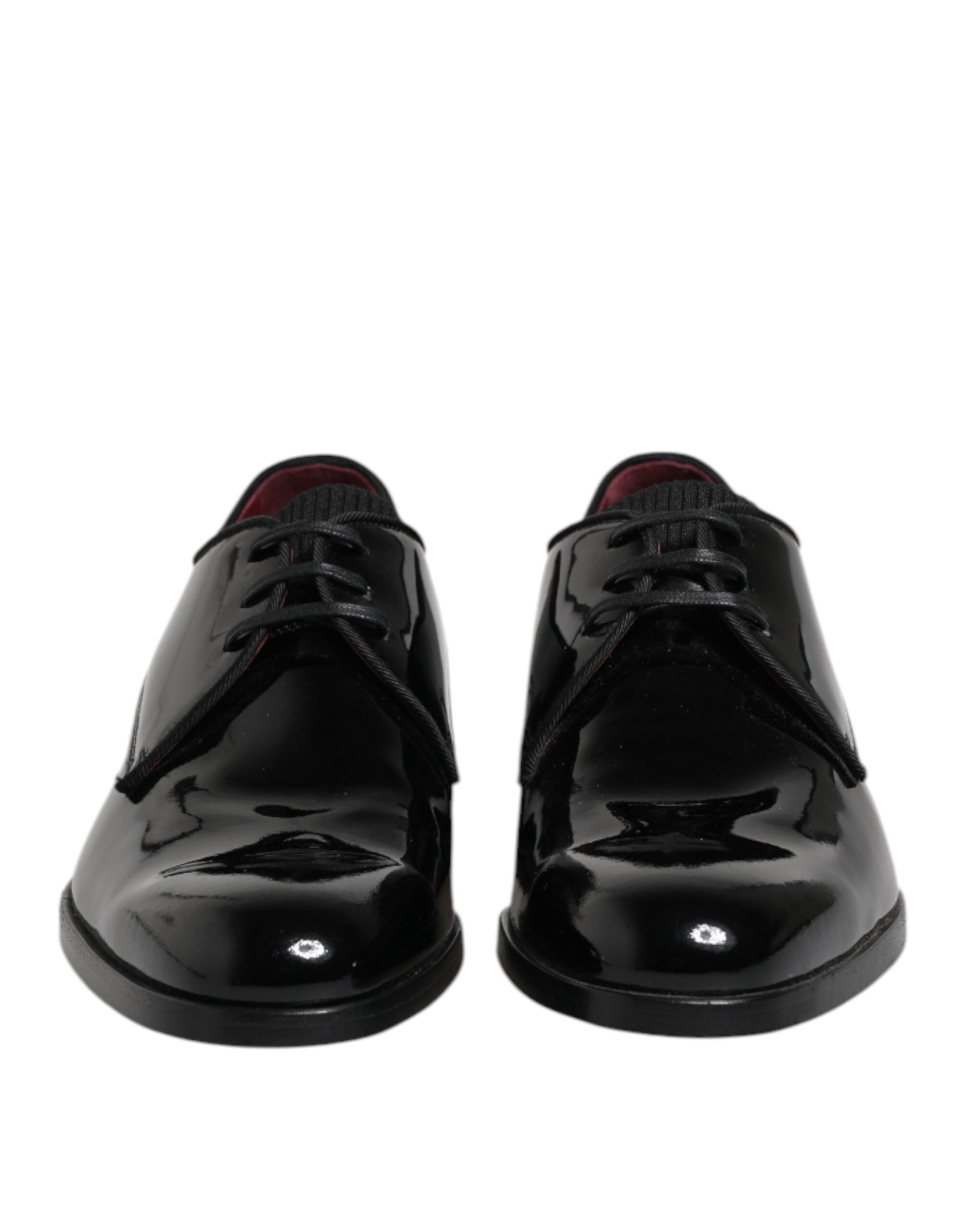 Dolce & Gabbana Black Leather Lace-Up Men's Derby Formal Shoes-2