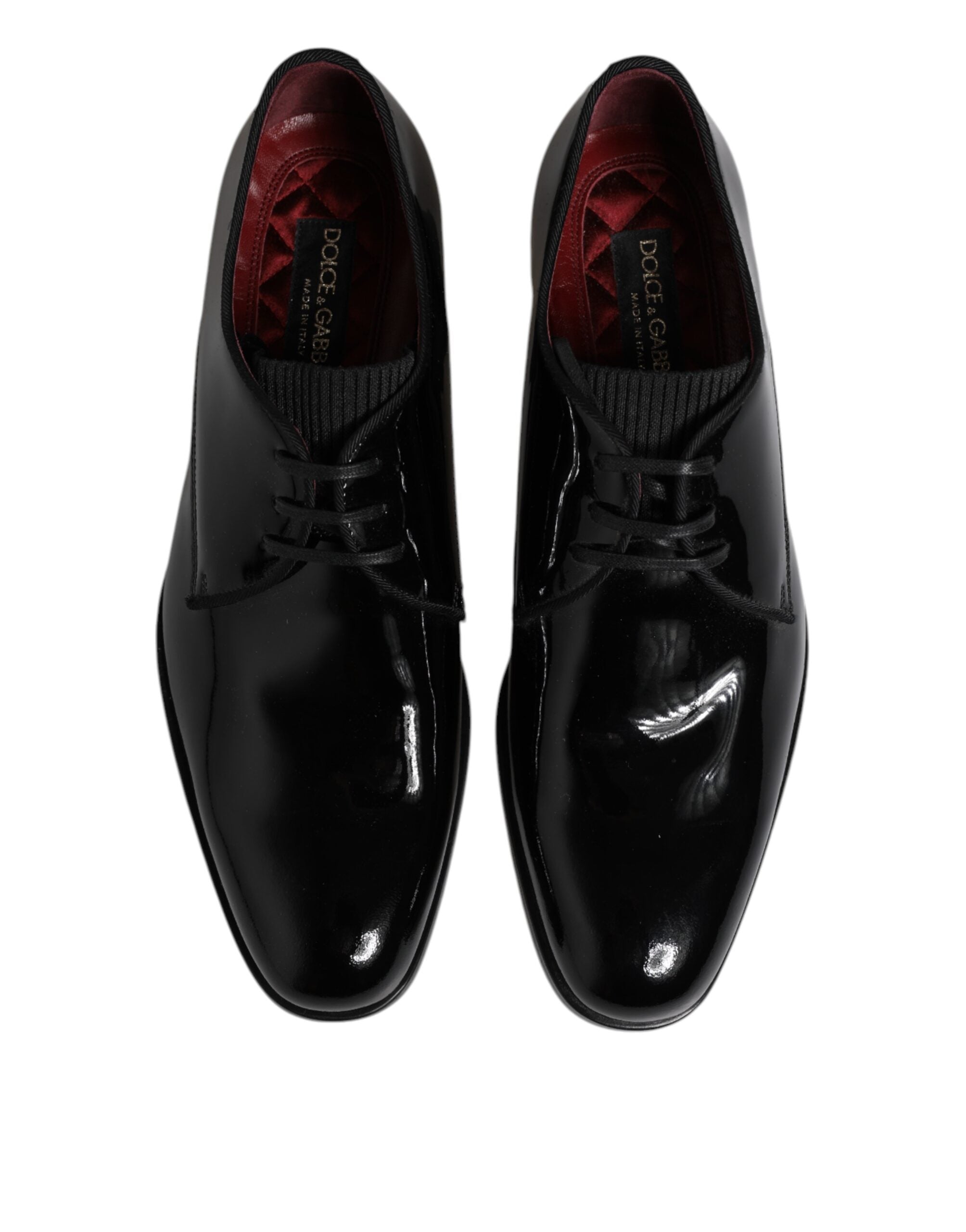 Dolce & Gabbana Black Leather Lace-Up Men's Derby Formal Shoes-3