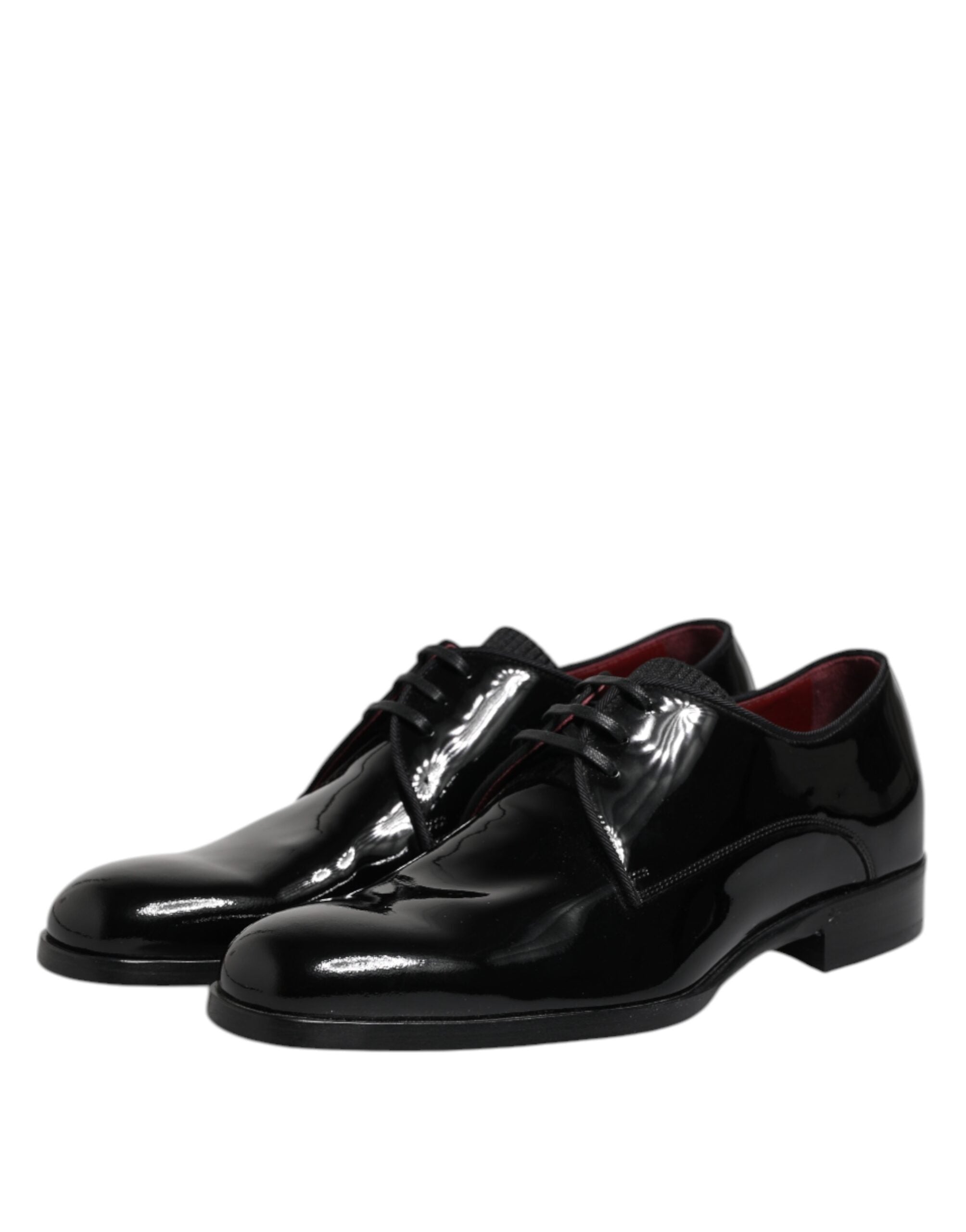 Dolce & Gabbana Black Leather Lace-Up Men's Derby Formal Shoes-4