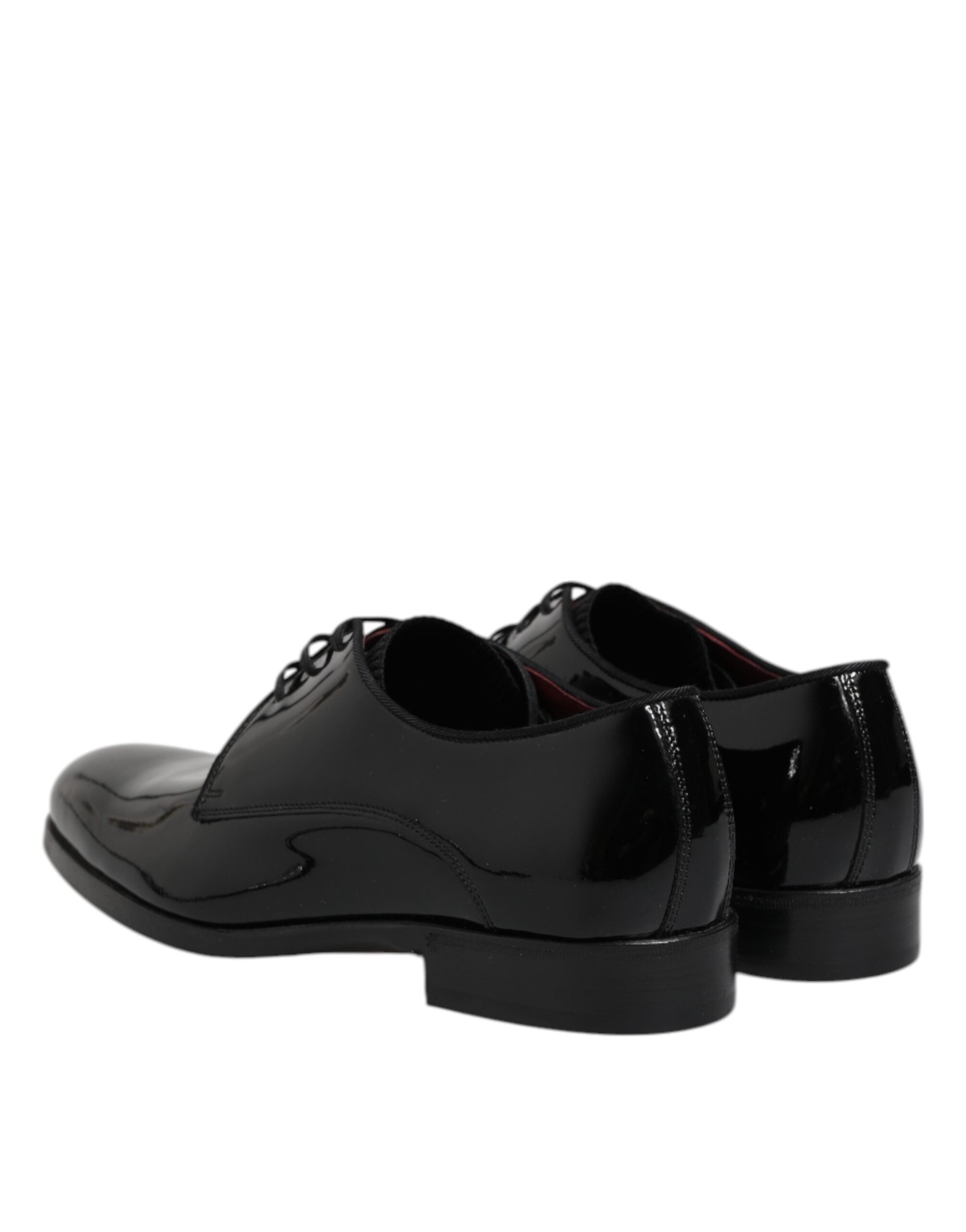 Dolce & Gabbana Black Leather Lace-Up Men's Derby Formal Shoes-5