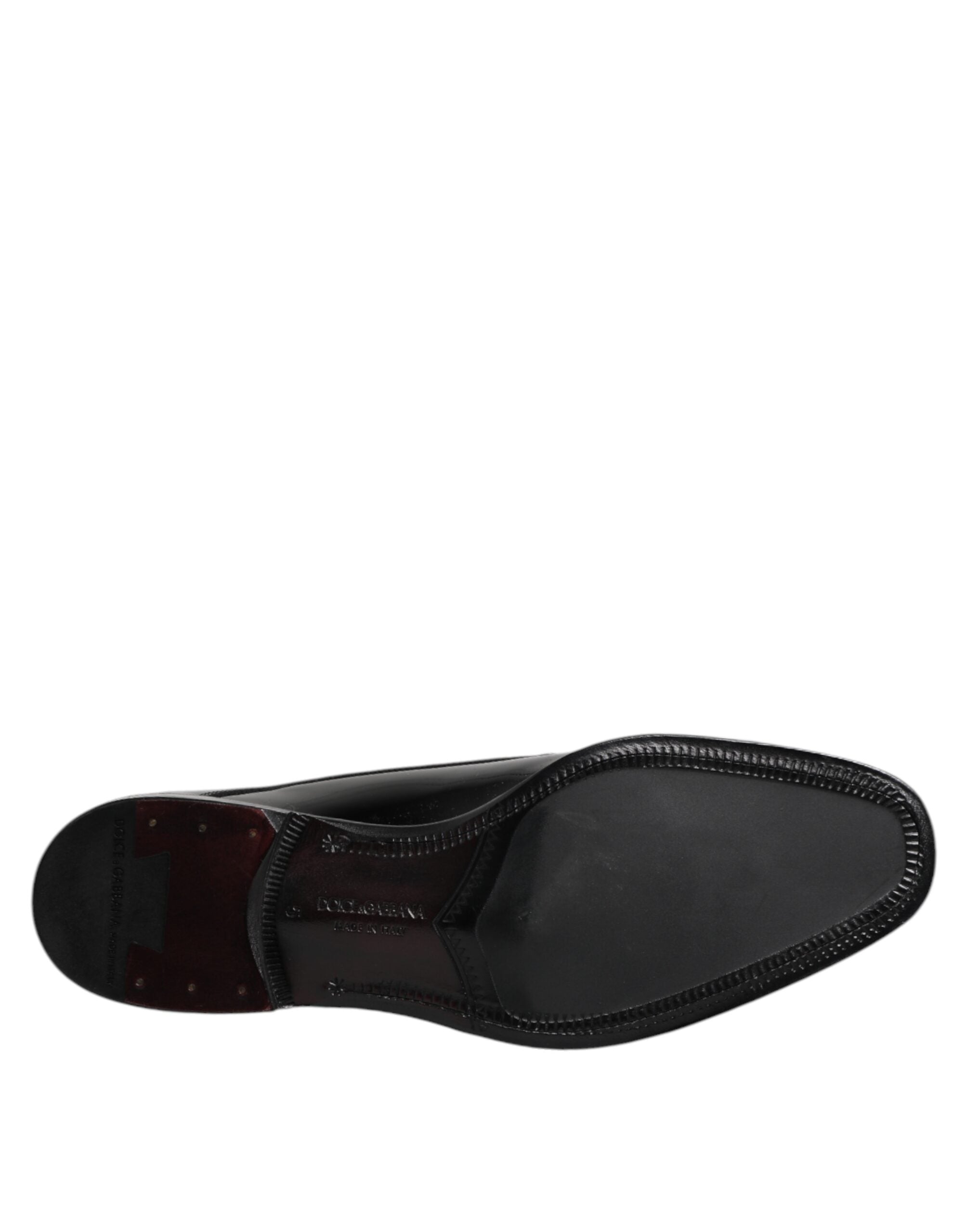Dolce & Gabbana Black Leather Lace-Up Men's Derby Formal Shoes-8