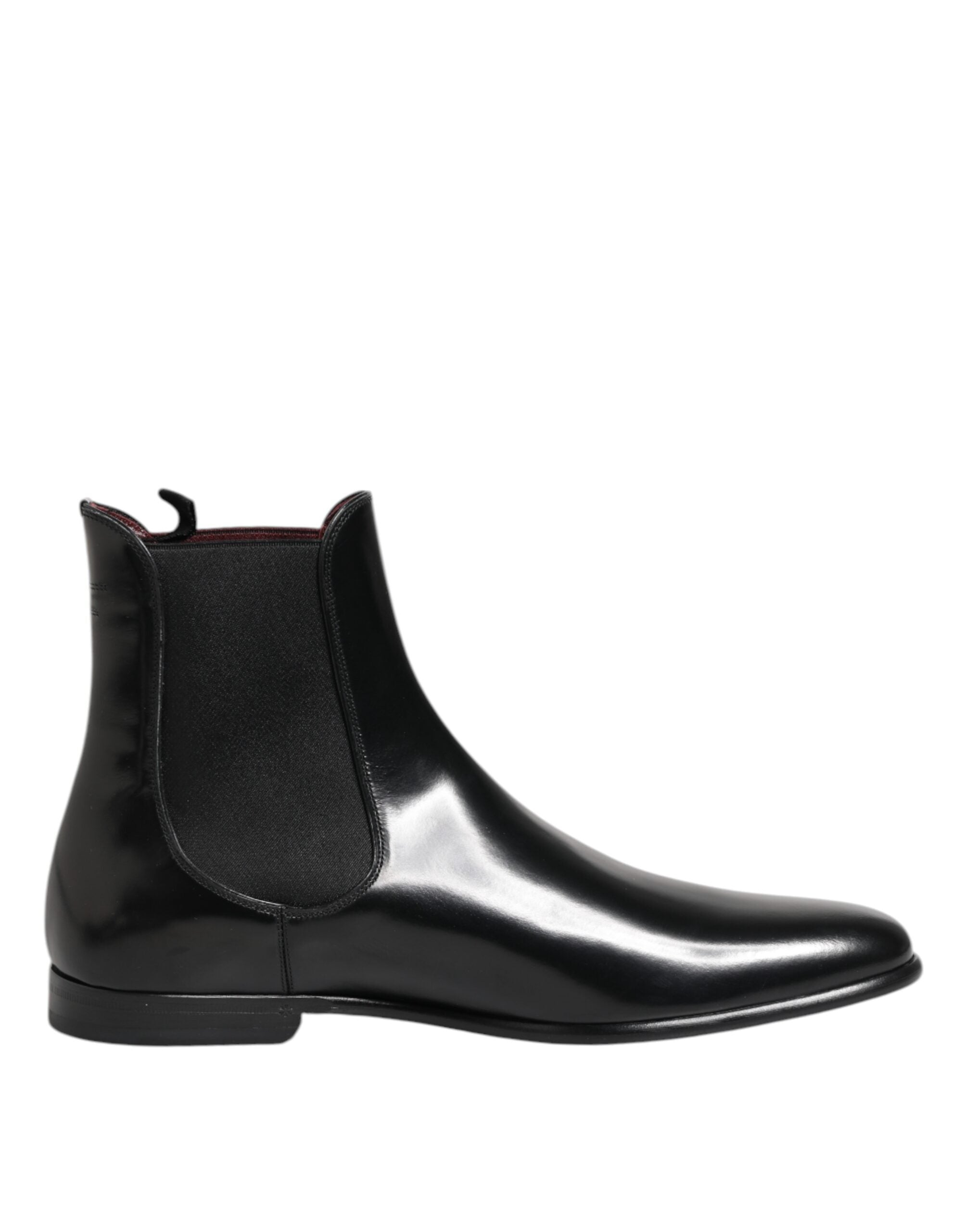 Dolce & Gabbana Black Chelsea Slip On Mid Calf Boots Shoes-7