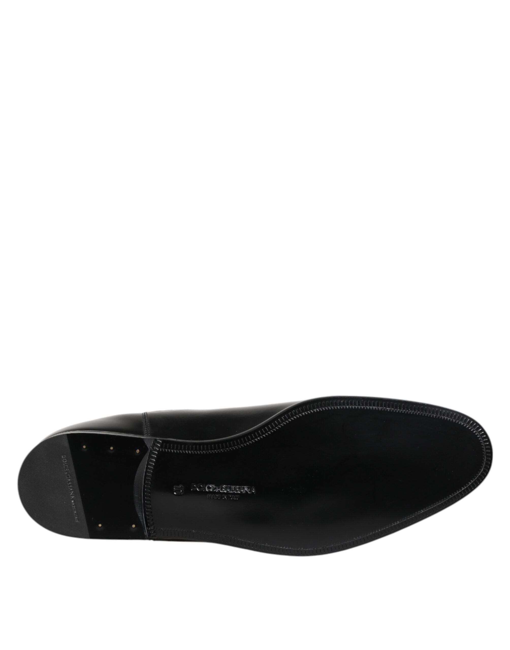 Dolce & Gabbana Black Chelsea Slip On Mid Calf Boots Shoes-8