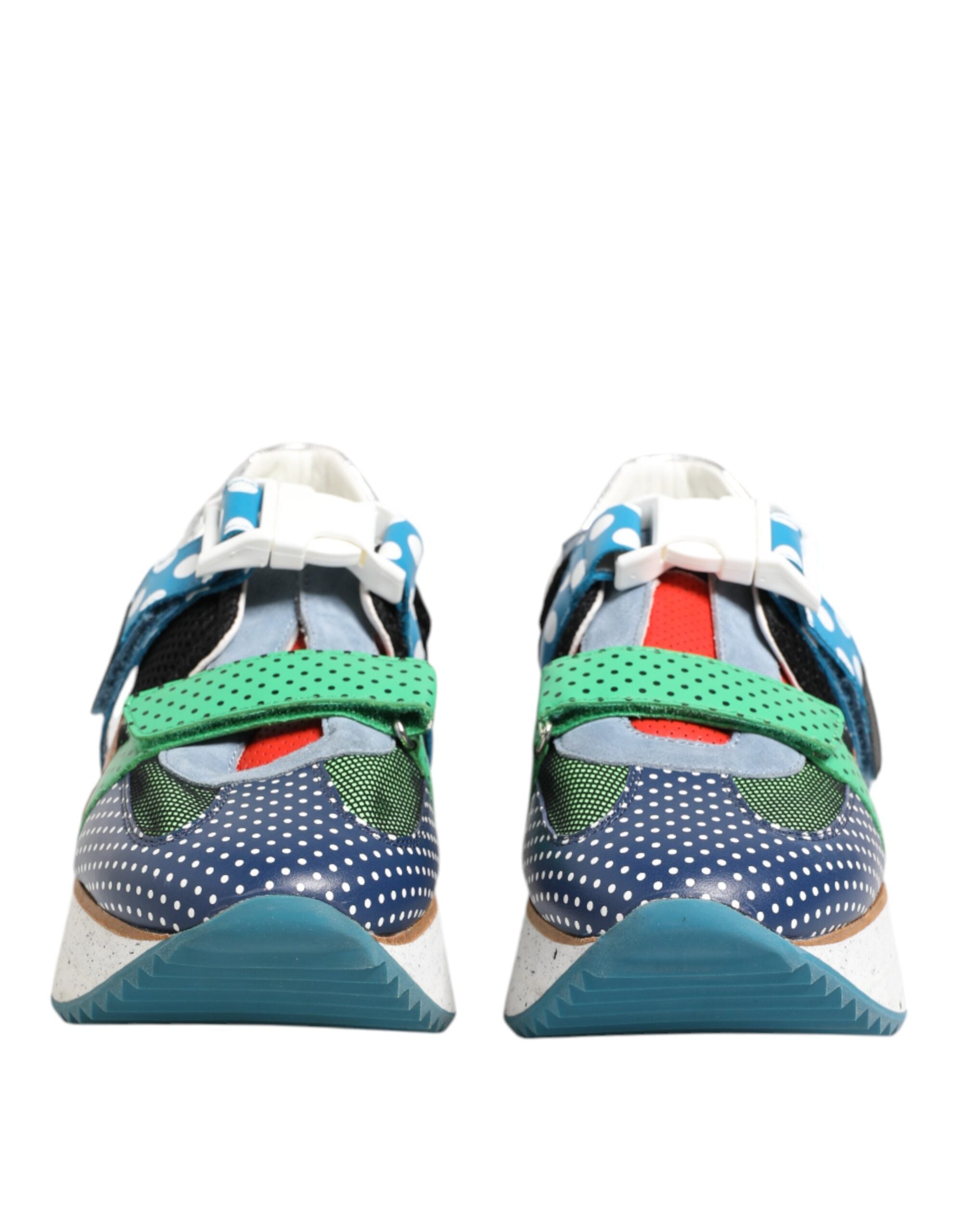 Dolce & Gabbana Multicolor Leder Low Top Sneakers Schuhe-2