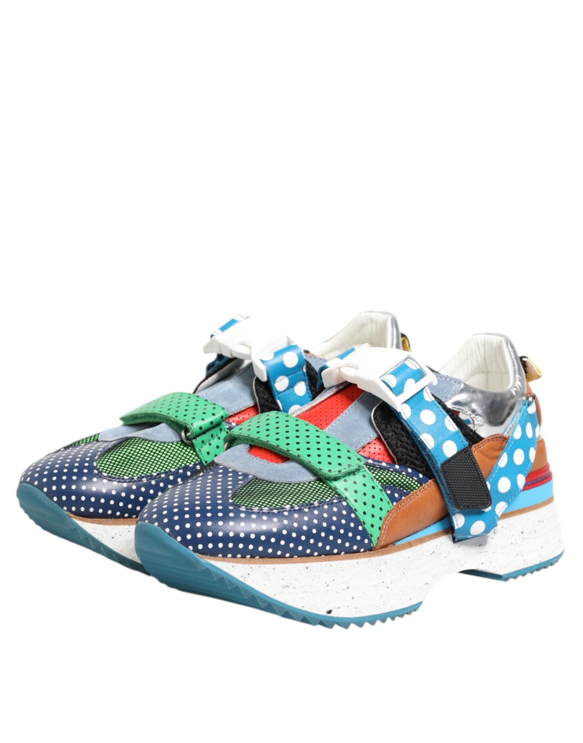 Dolce & Gabbana Multicolor Leder Low Top Sneakers Schuhe-4