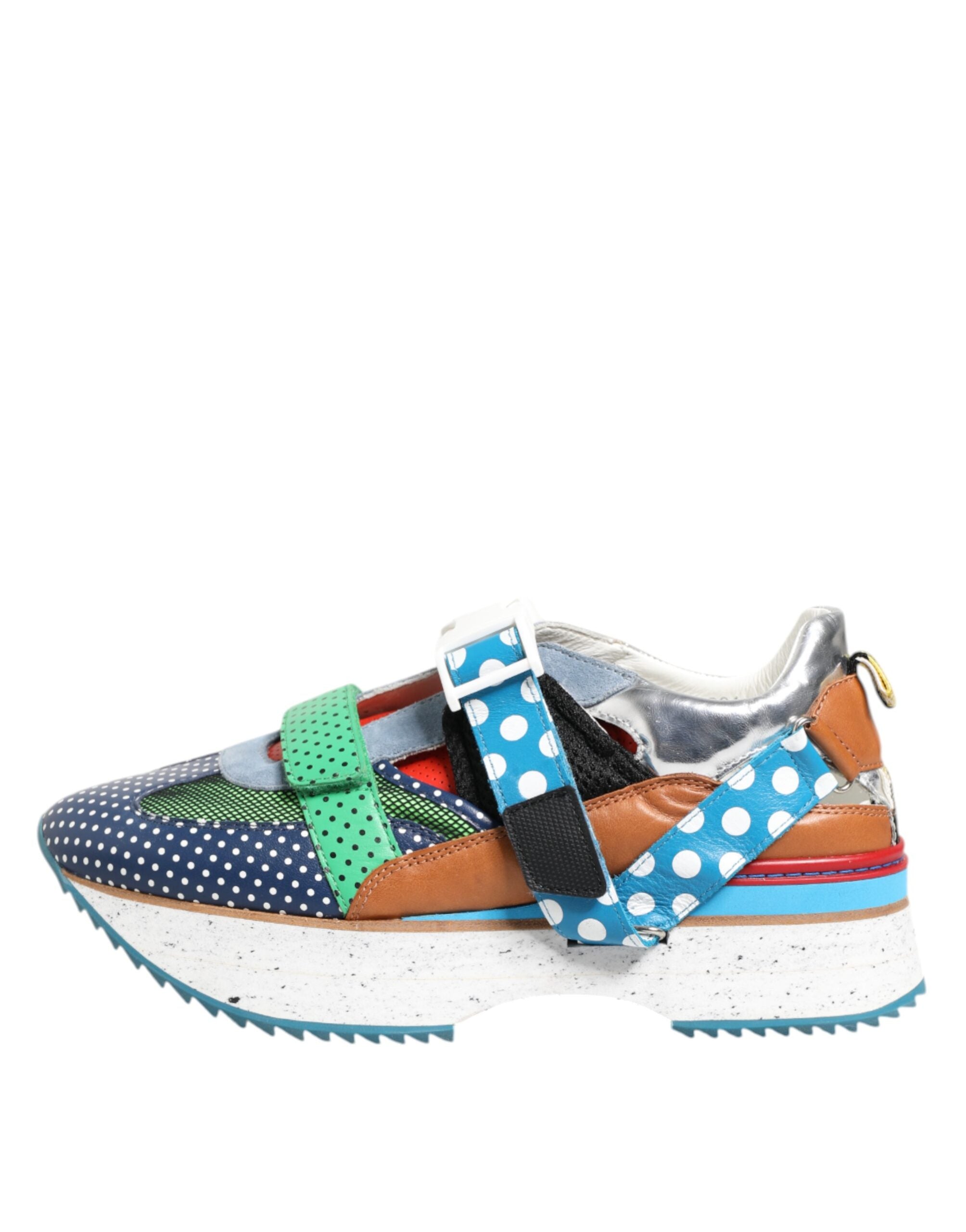 Dolce & Gabbana Multicolor Leder Low Top Sneakers Schuhe-6