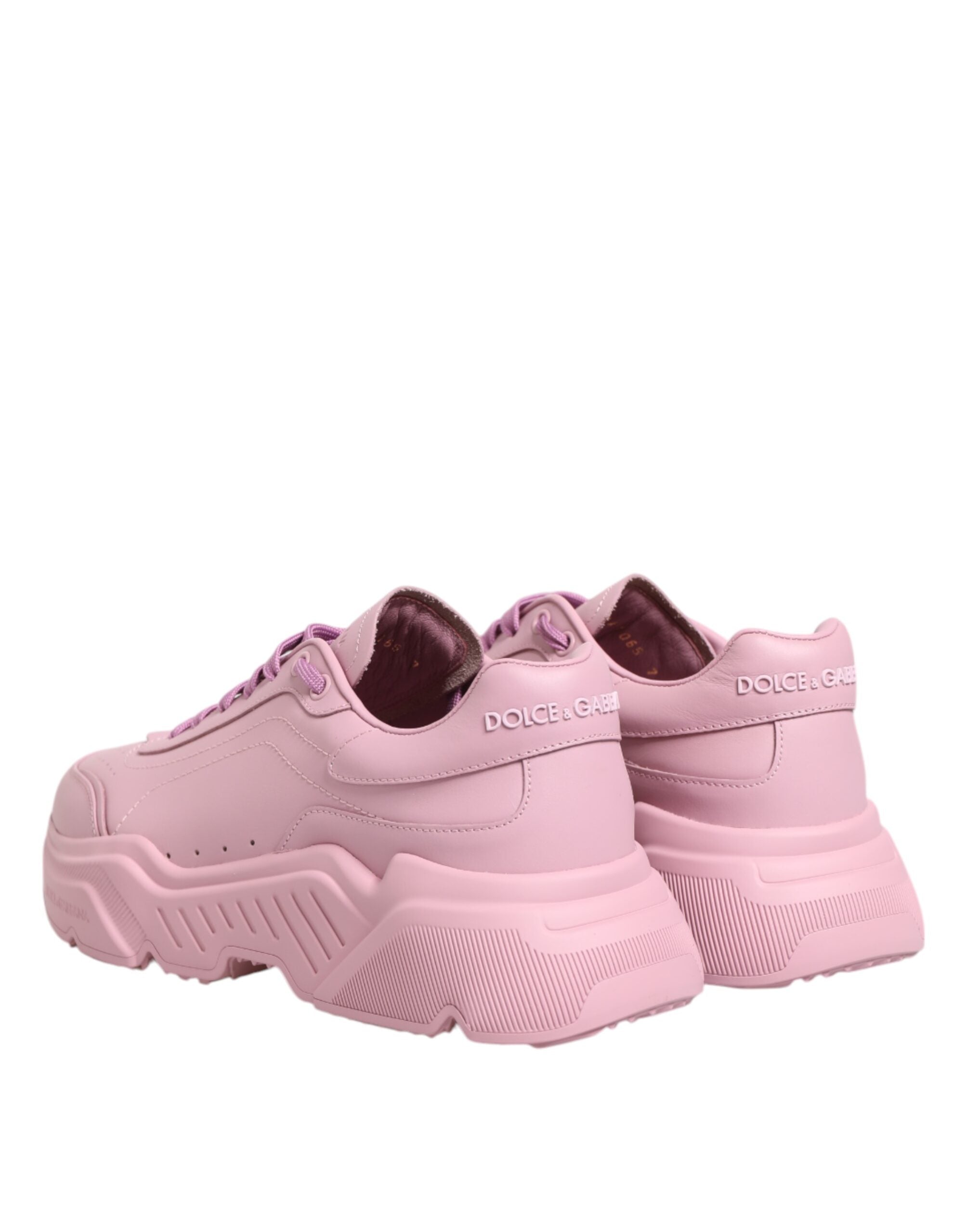 Dolce & Gabbana Rosa Leder Daymaster Low Top Sneakers Schuhe-4