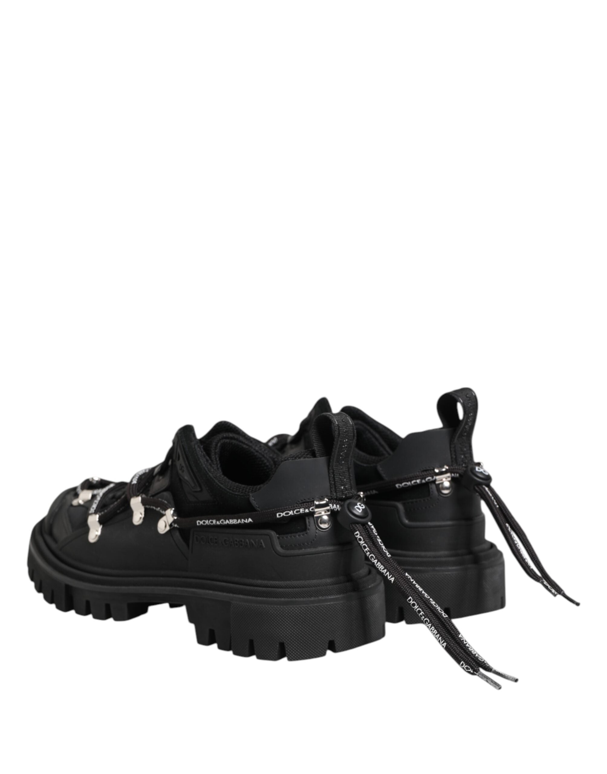 Dolce & Gabbana Black Low Top Lace Up Trekking Sneakers Shoes-5