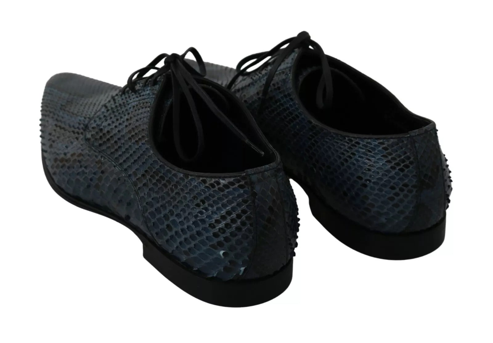 Dolce & Gabbana Blaue Pythonleder-Schlangenhaut-Schuhe-2