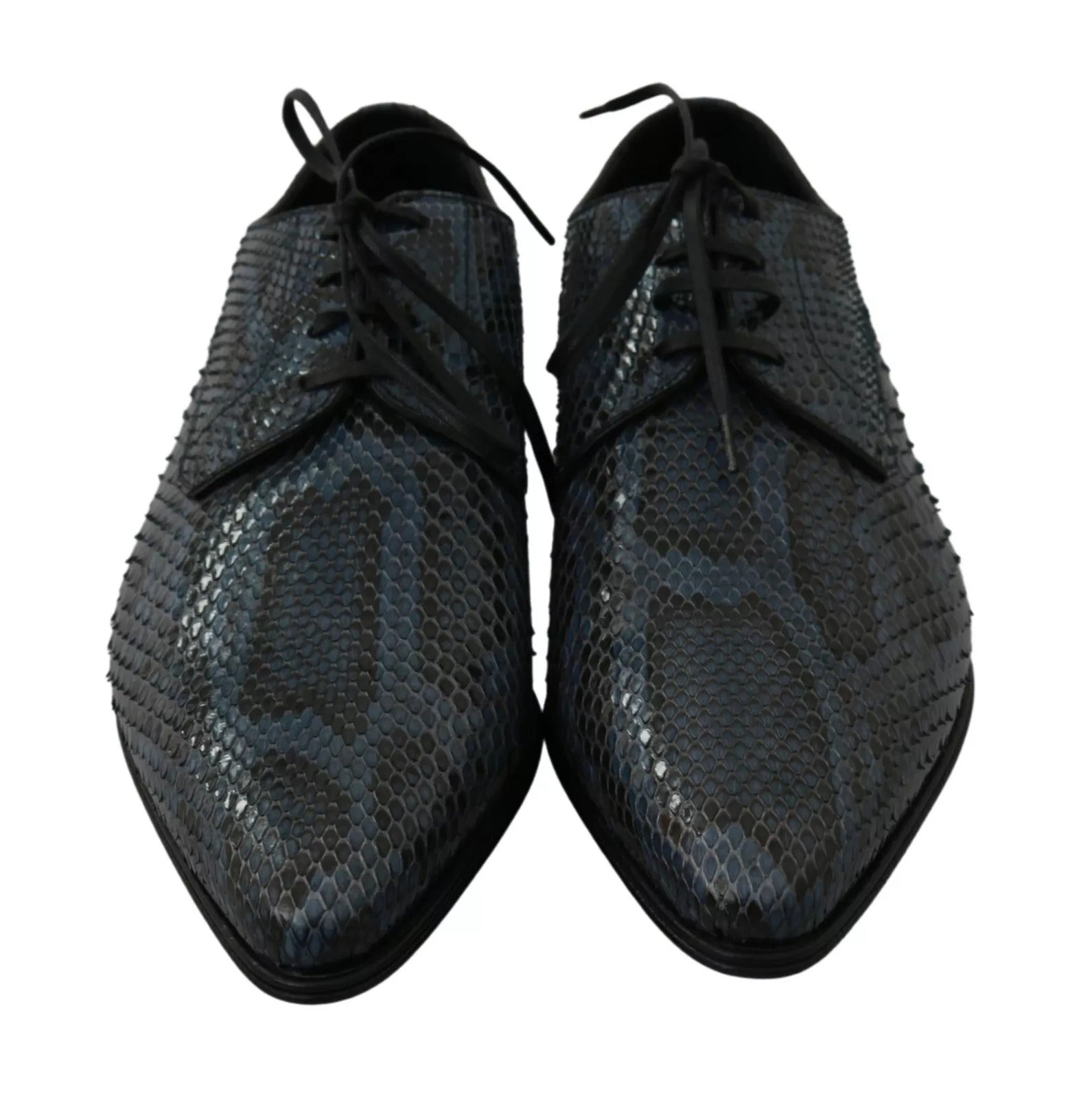 Dolce & Gabbana Blaue Pythonleder-Schlangenhaut-Schuhe-4