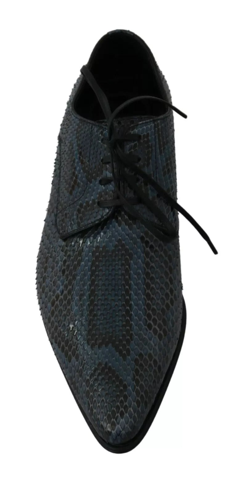 Dolce & Gabbana Blaue Pythonleder-Schlangenhaut-Schuhe-5