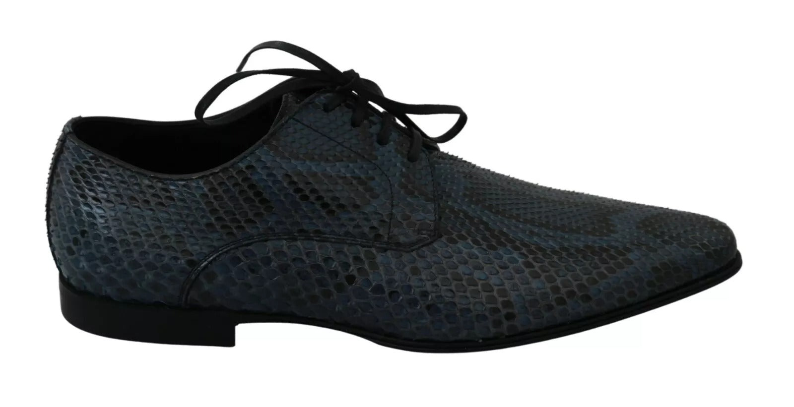 Dolce & Gabbana Blaue Pythonleder-Schlangenhaut-Schuhe-1