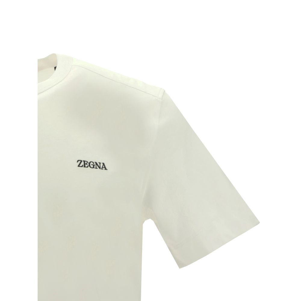 ZEGNA Baumwoll-T-Shirt in Weiß-3