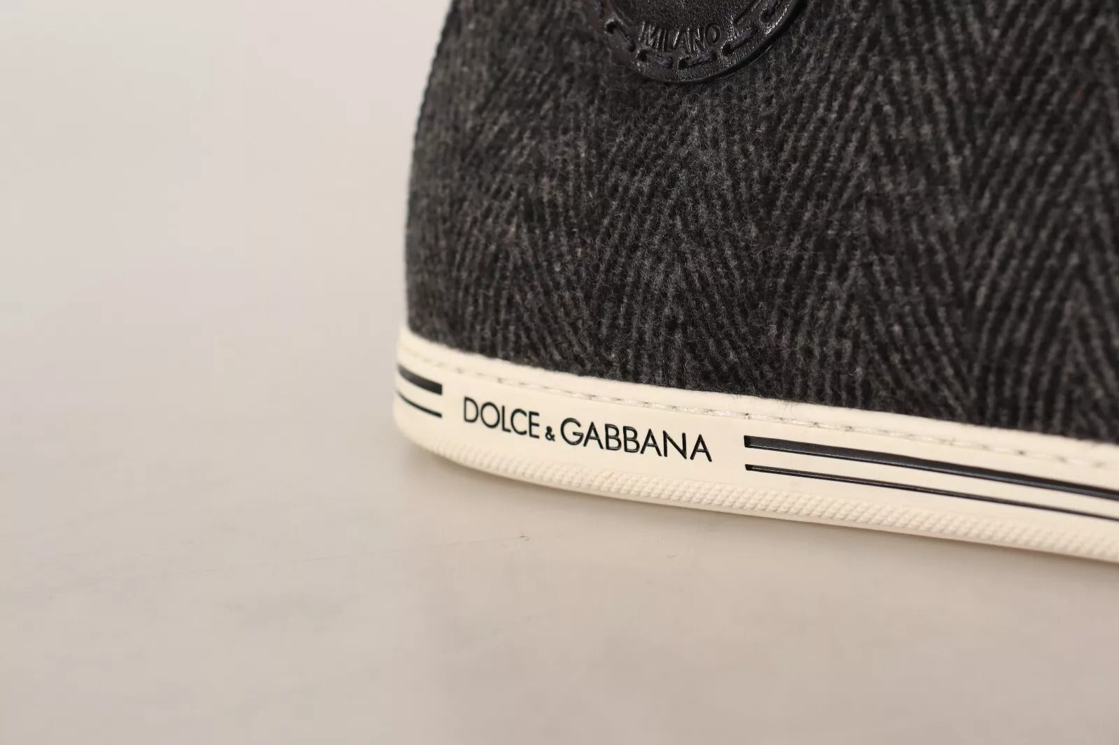 Dolce & Gabbana Grey Wool Cotton Casual High Top Sneakers-7
