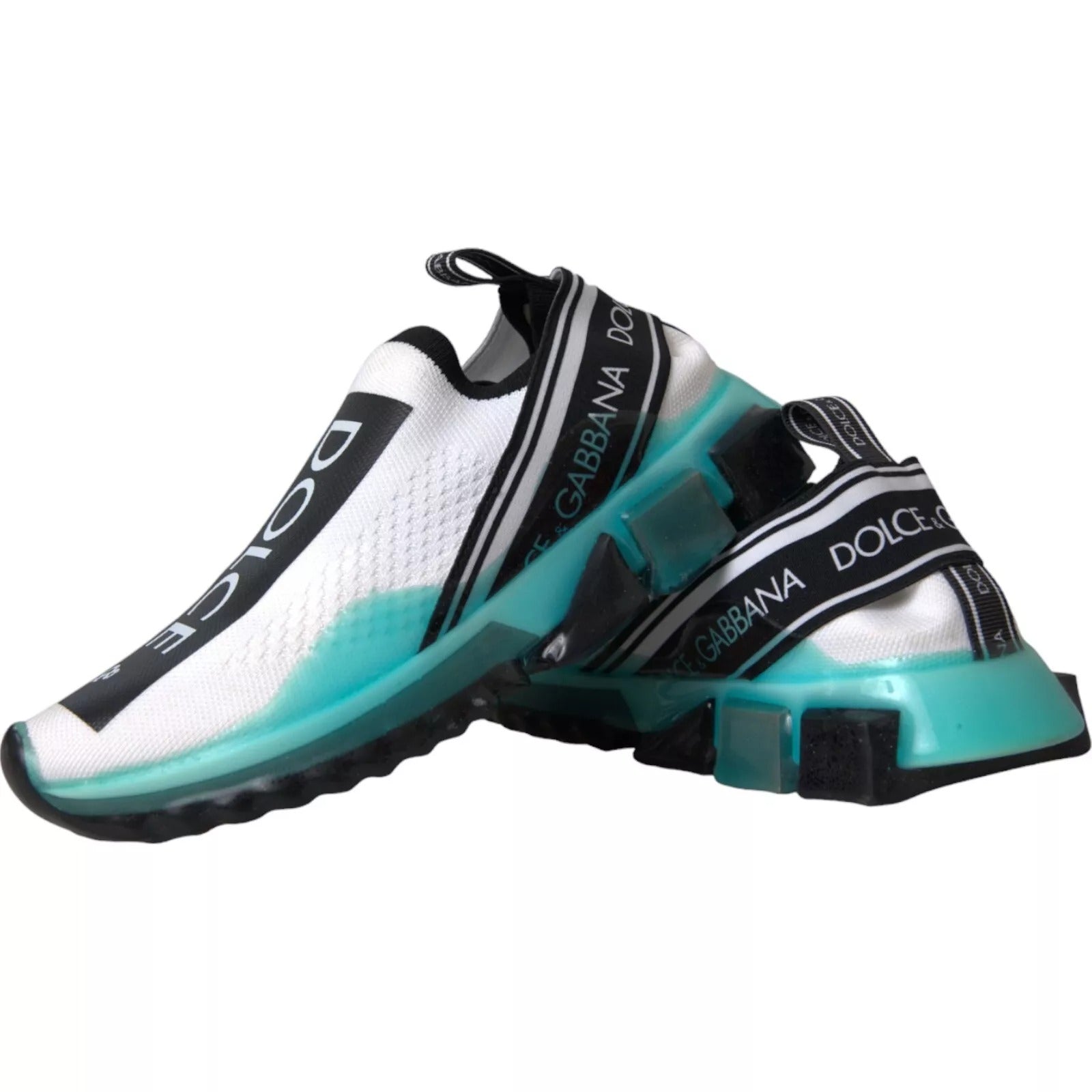 Zapatillas Dolce & Gabbana Sorrento sin cordones en negro, blanco y azul-2