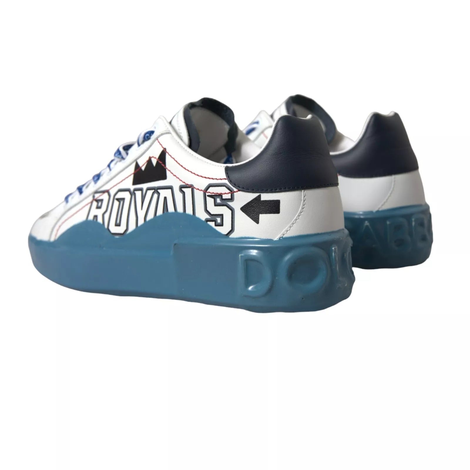 Dolce & Gabbana Blue and White Printed Portofino Melt Sneakers-2
