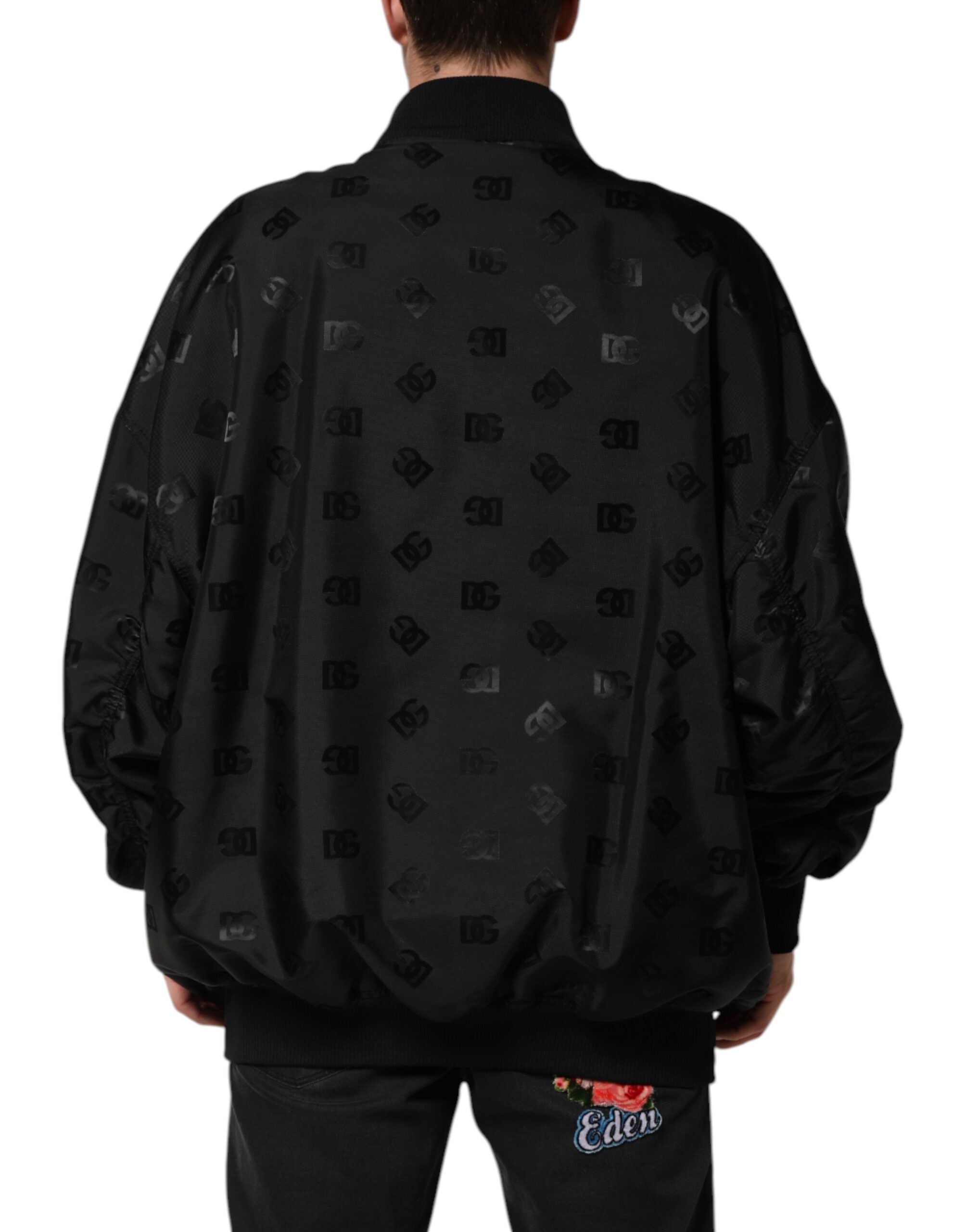 Dolce & Gabbana Black Cargo Windbreaker Logo Mania Jacket-4