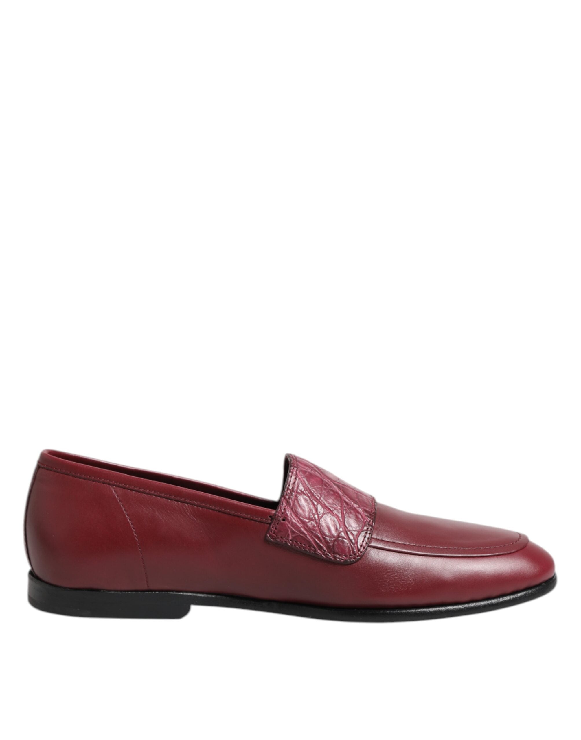 Zapatos formales sin cordones de piel burdeos de Dolce & Gabbana-1
