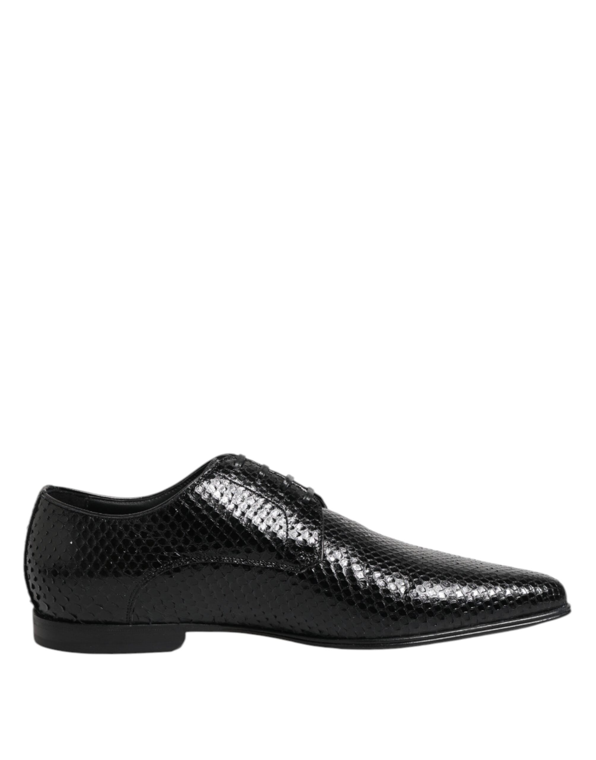 Dolce & Gabbana Schwarze Exotische Leder Schnürschuhe Derby-1