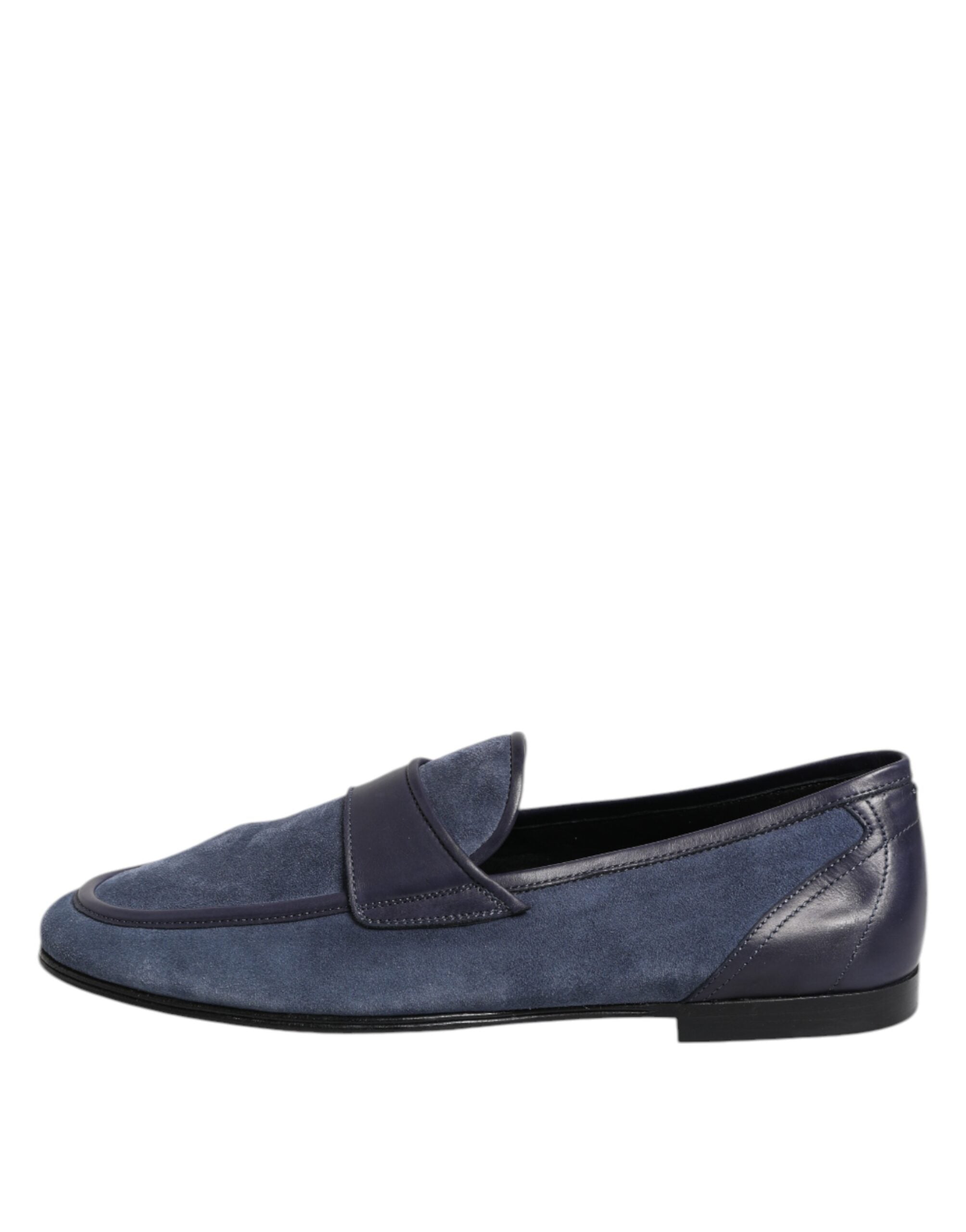 Dolce & Gabbana Blue Suede Loafers Moccasin Shoes-6