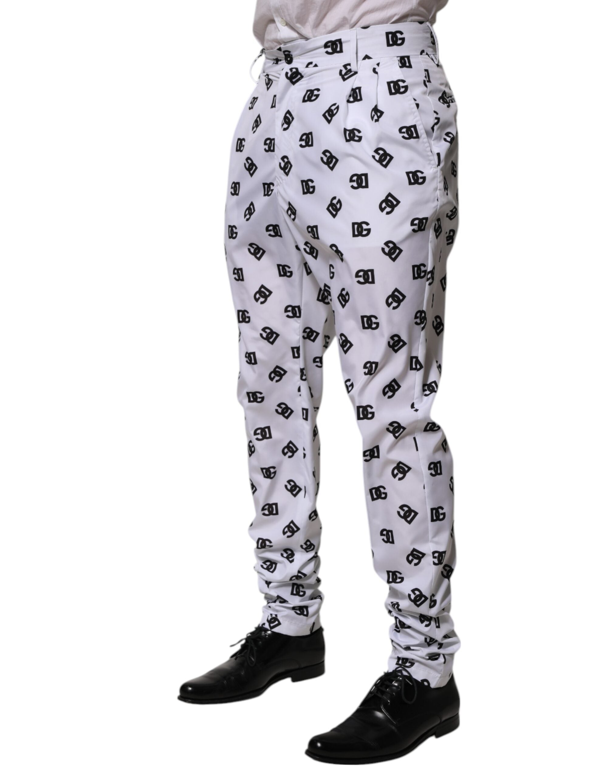 Dolce & Gabbana Weiße Logo-Baumwoll-Skinny-Denim-Hose-3
