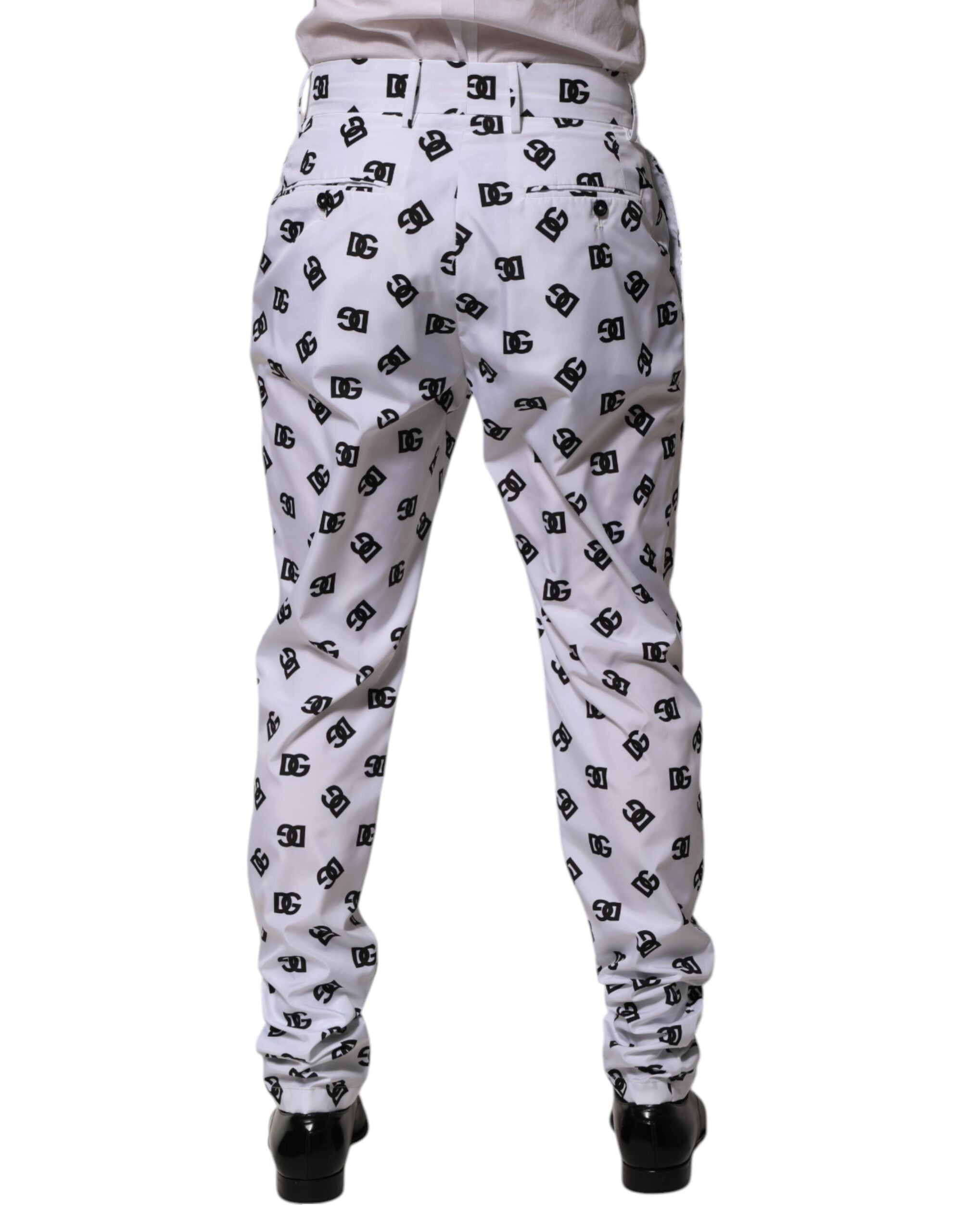 Dolce & Gabbana Weiße Logo-Baumwoll-Skinny-Denim-Hose-4