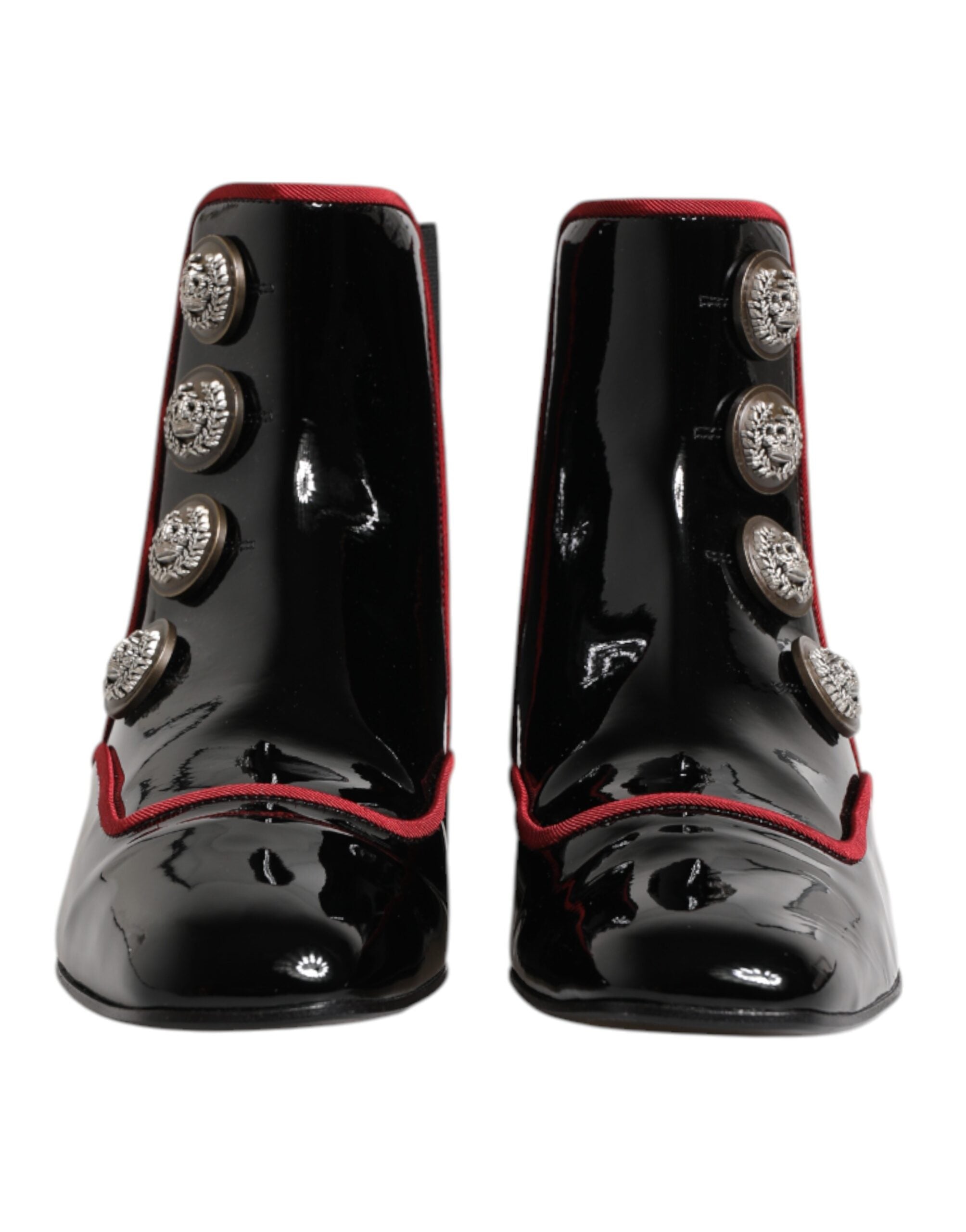 Dolce & Gabbana Black Jackie Button Chelsea Boots Shoes-2