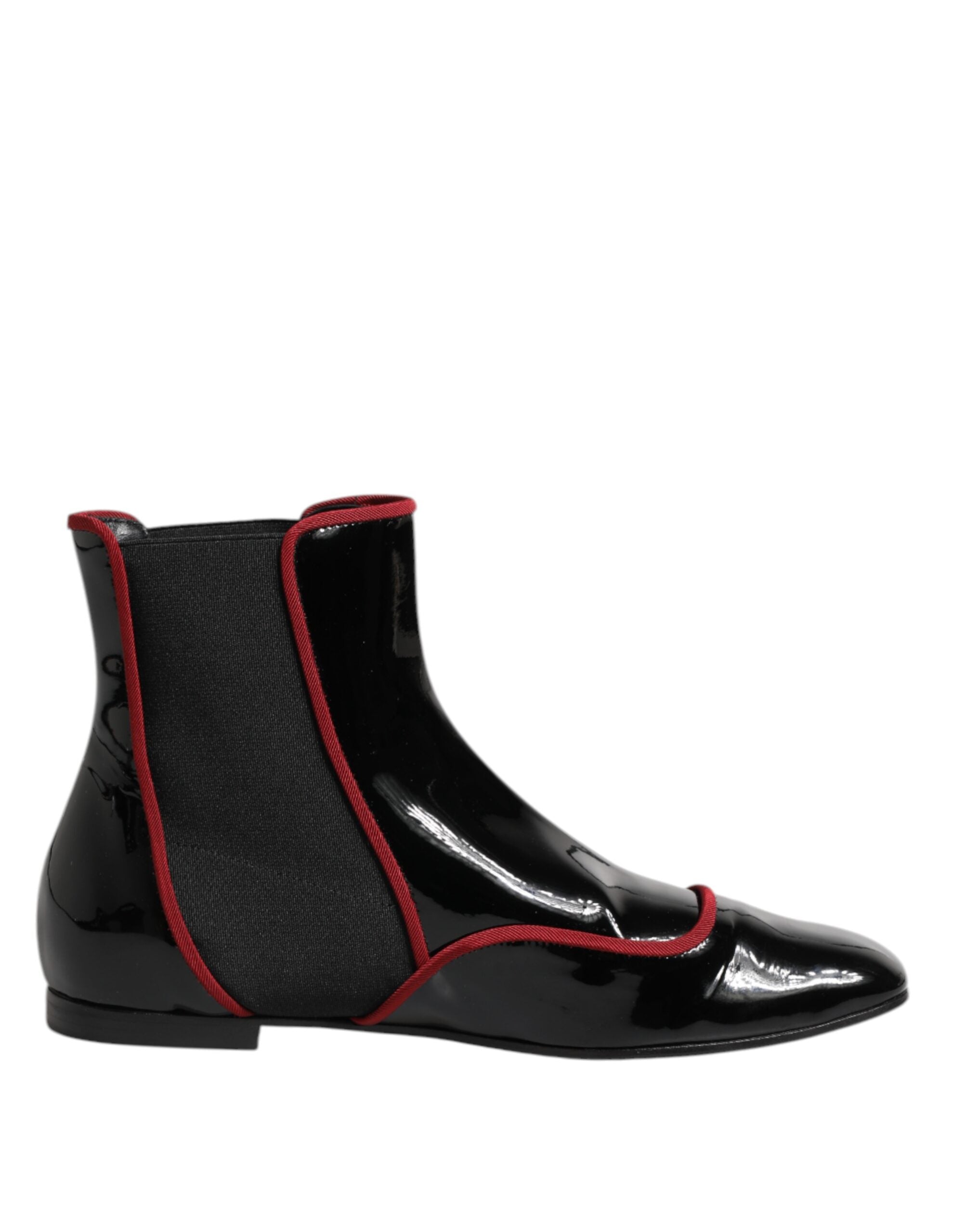Dolce & Gabbana Black Jackie Button Chelsea Boots Shoes-7