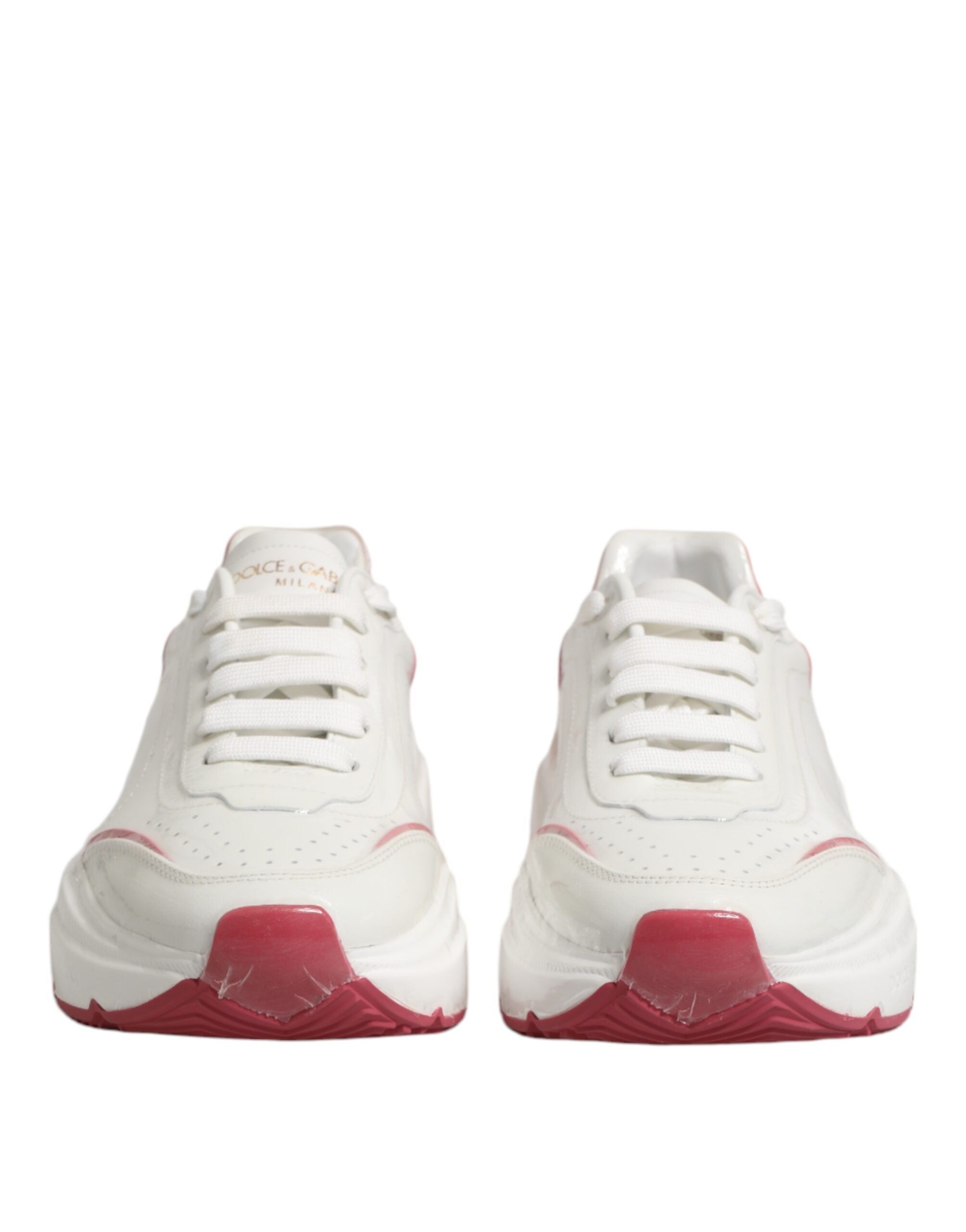 Dolce & Gabbana Weiß Rosa Daymaster Low Top Turnschuhe Schuhe-2