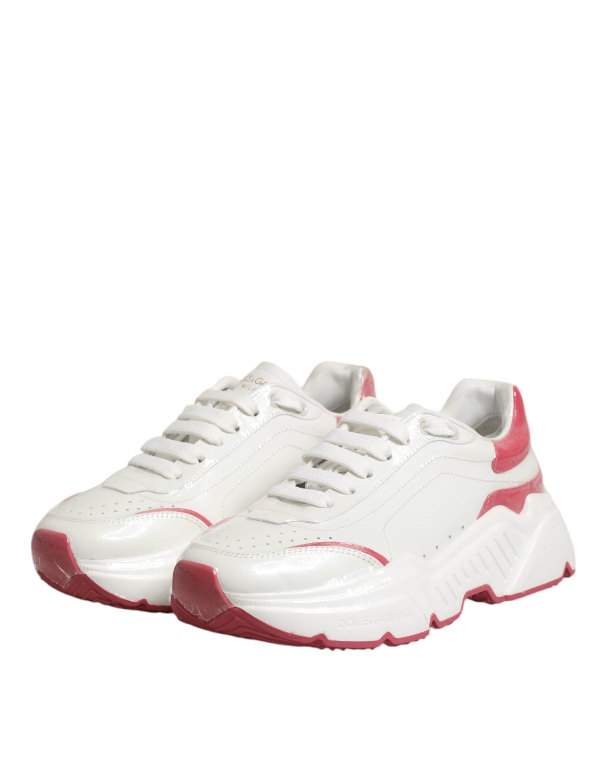 Dolce & Gabbana Weiß Rosa Daymaster Low Top Turnschuhe Schuhe-4