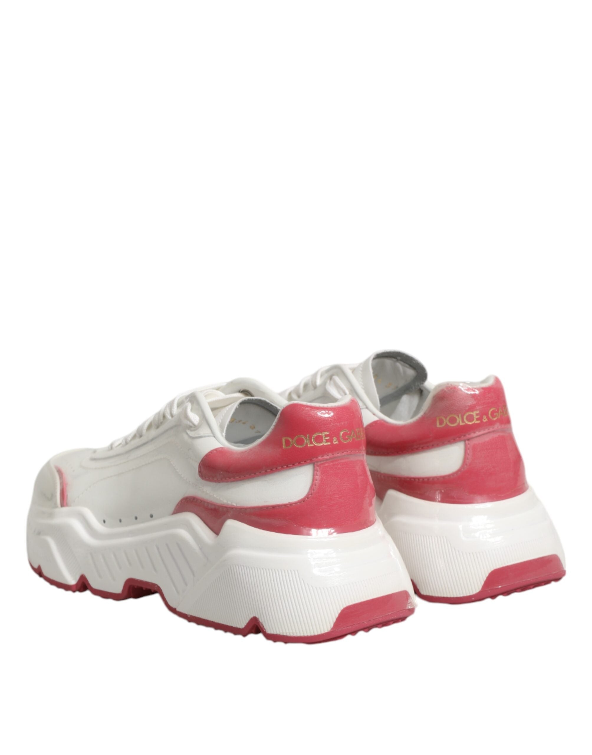 Dolce & Gabbana Weiß Rosa Daymaster Low Top Turnschuhe Schuhe-5