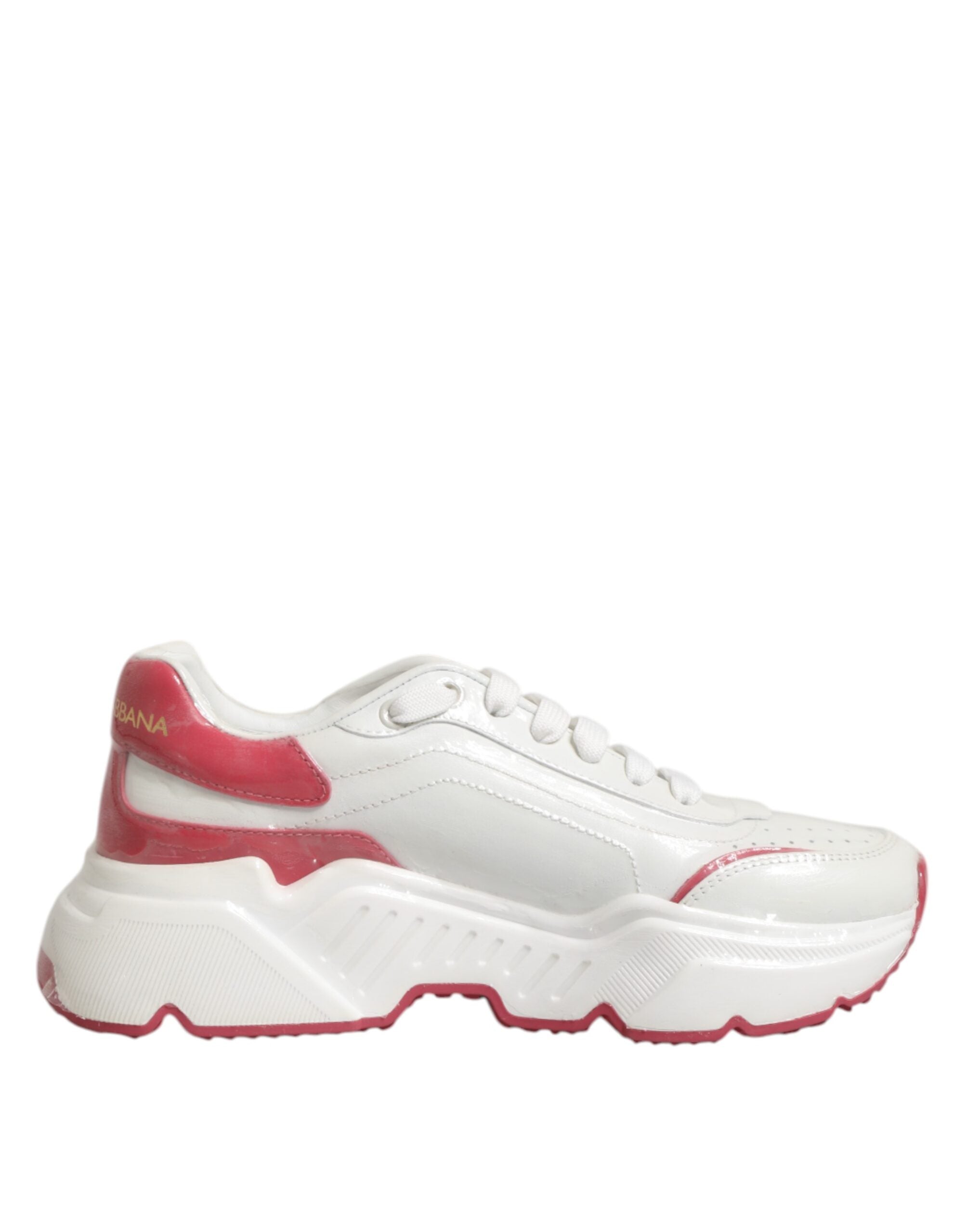 Dolce & Gabbana Weiß Rosa Daymaster Low Top Turnschuhe Schuhe-1