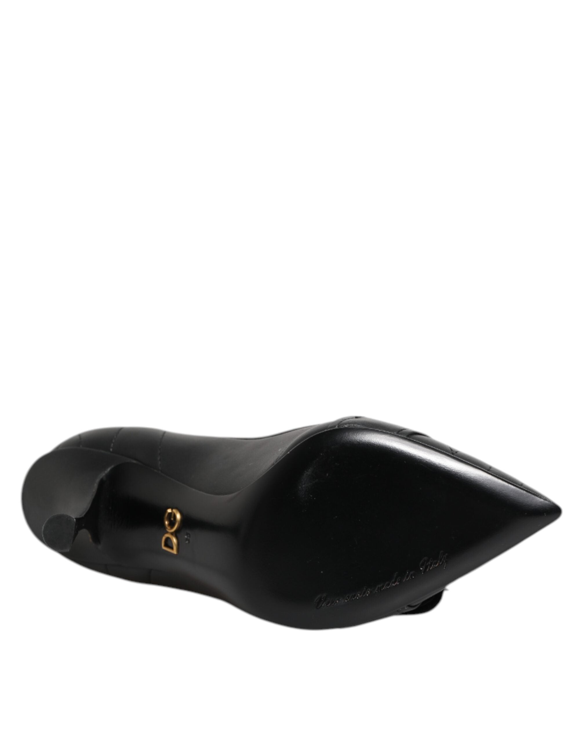 Dolce & Gabbana Schwarz Devotion Leder Heels Pumps Schuhe-8