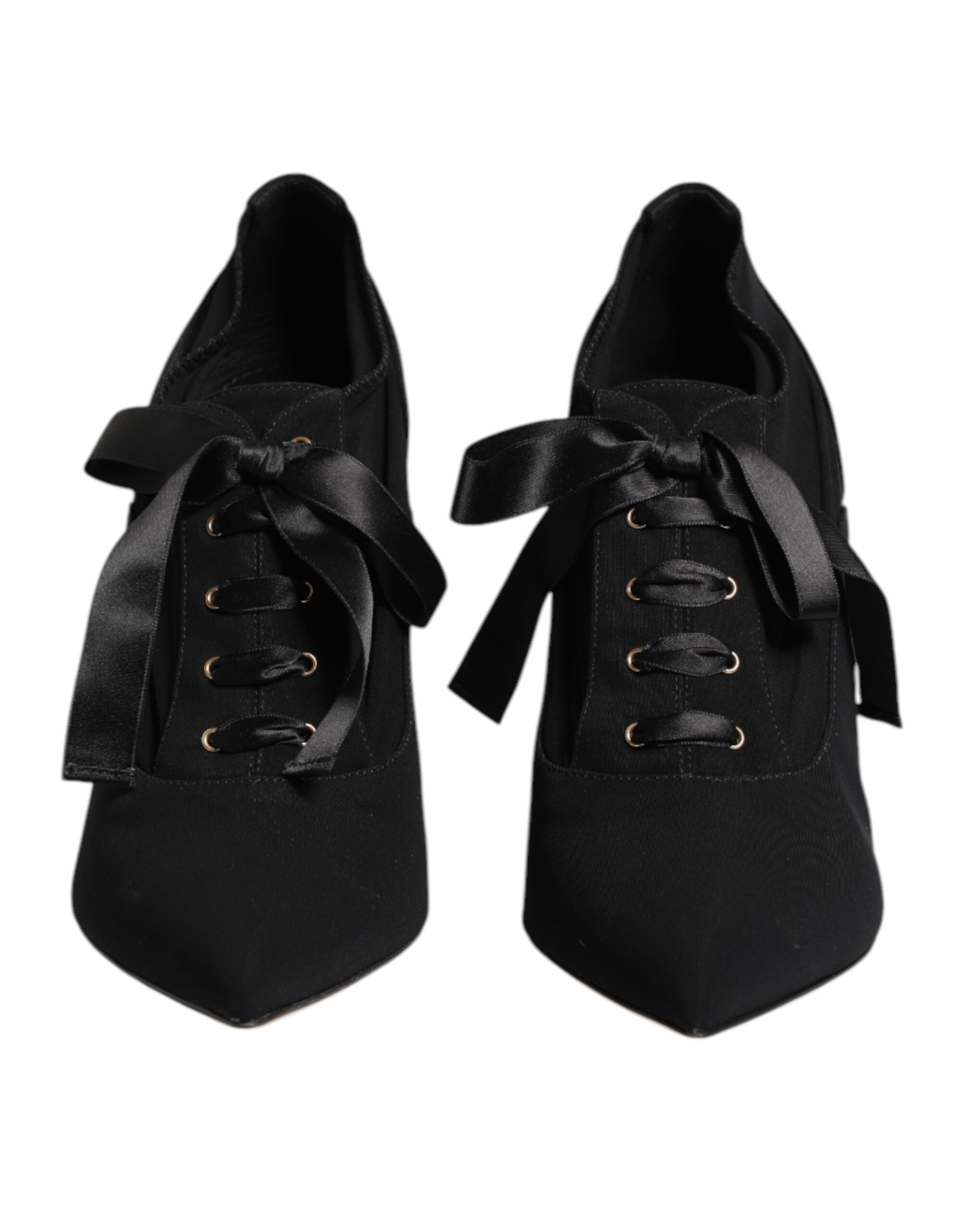 Dolce & Gabbana Black Lace Stiletto Heels Pumps Shoes-2