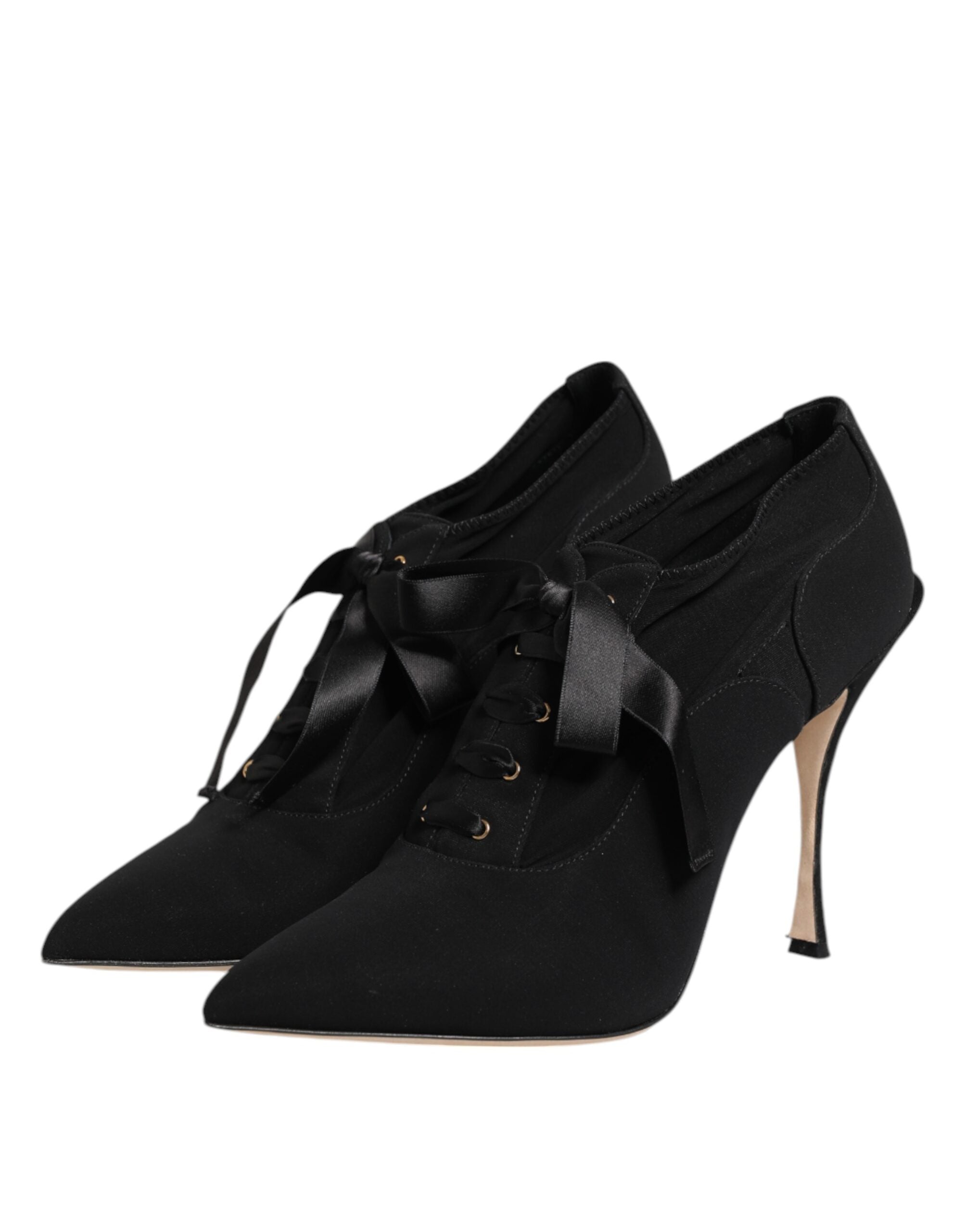 Dolce & Gabbana Black Lace Stiletto Heels Pumps Shoes-4