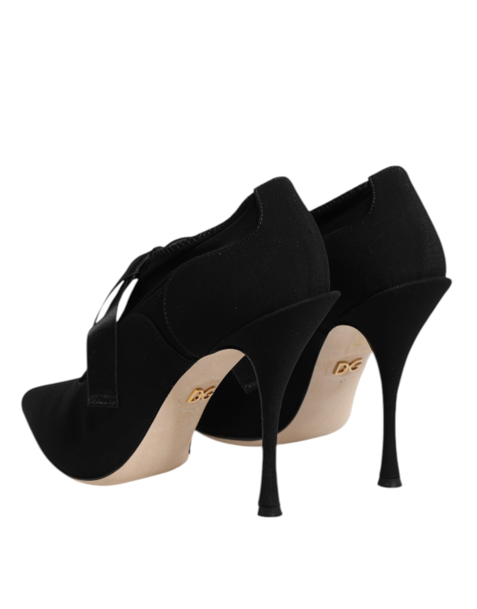 Dolce & Gabbana Black Lace Stiletto Heels Pumps Shoes-5