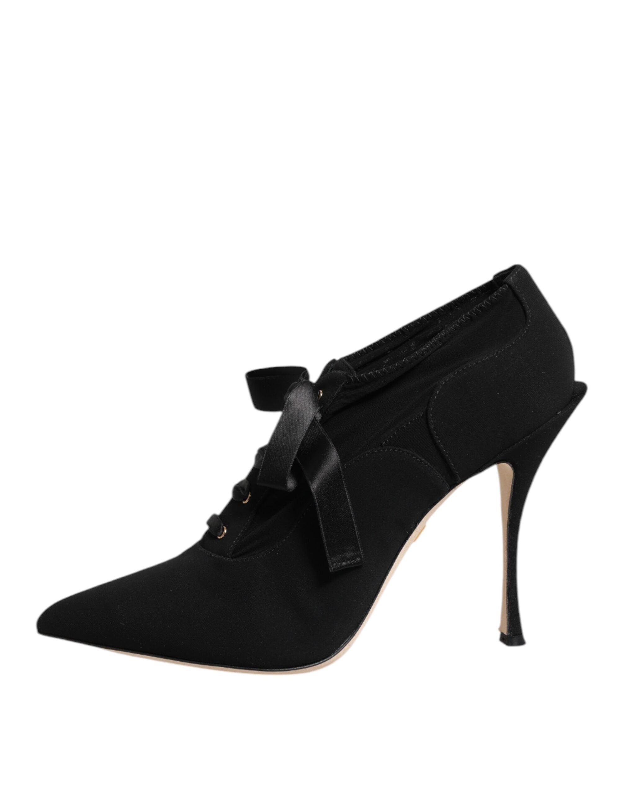 Dolce & Gabbana Black Lace Stiletto Heels Pumps Shoes-6